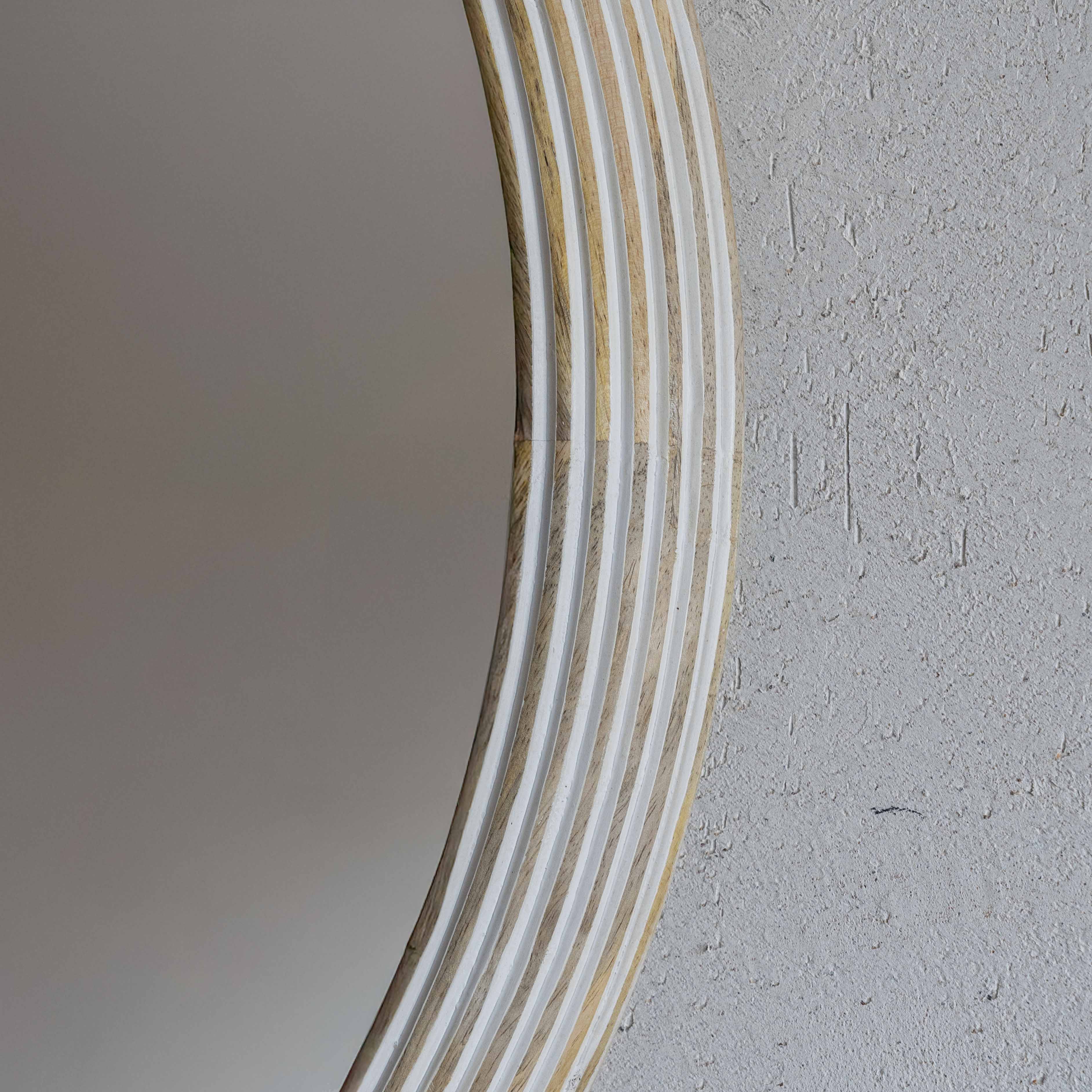 Velthisa Round White Round Wall Mirror - Mirror - WS Living Furniture Furniture Store in Dubai