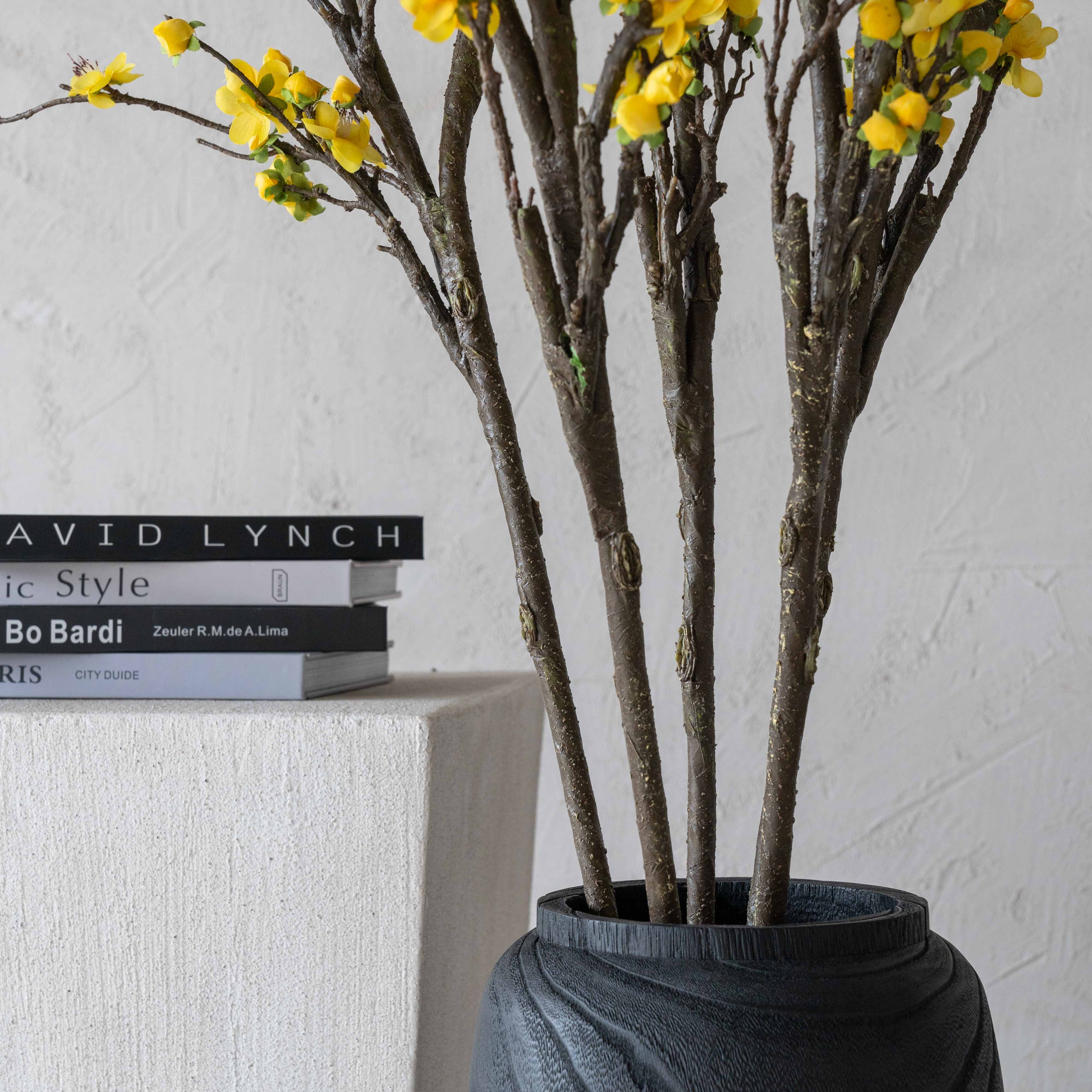 Velvet Petals Decorative Yellow Artificial Flower | Plant - Artificial Flowers - WS Living Furniture  Furniture Store in Dubai