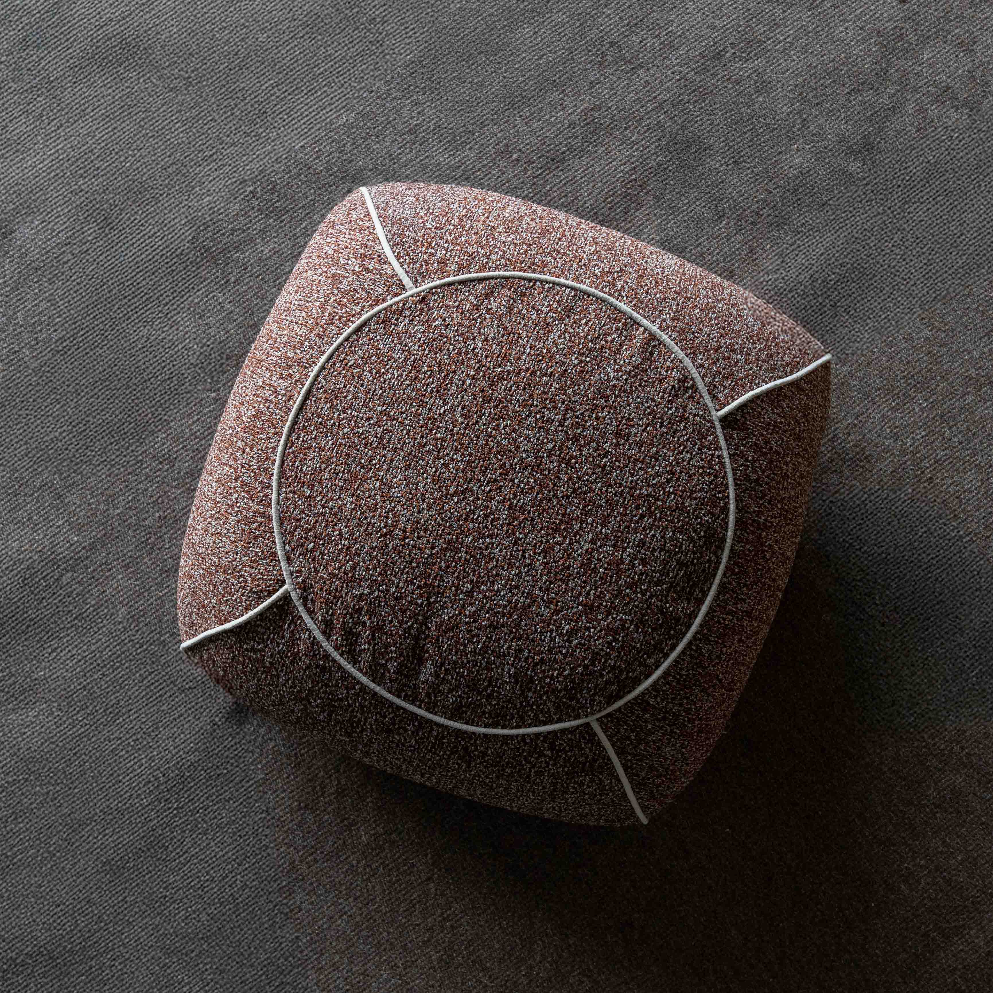 Victoria Copper Rose Modern Ottoman & Footstool - Ottoman - WS Living Furniture Furniture Store in Dubai