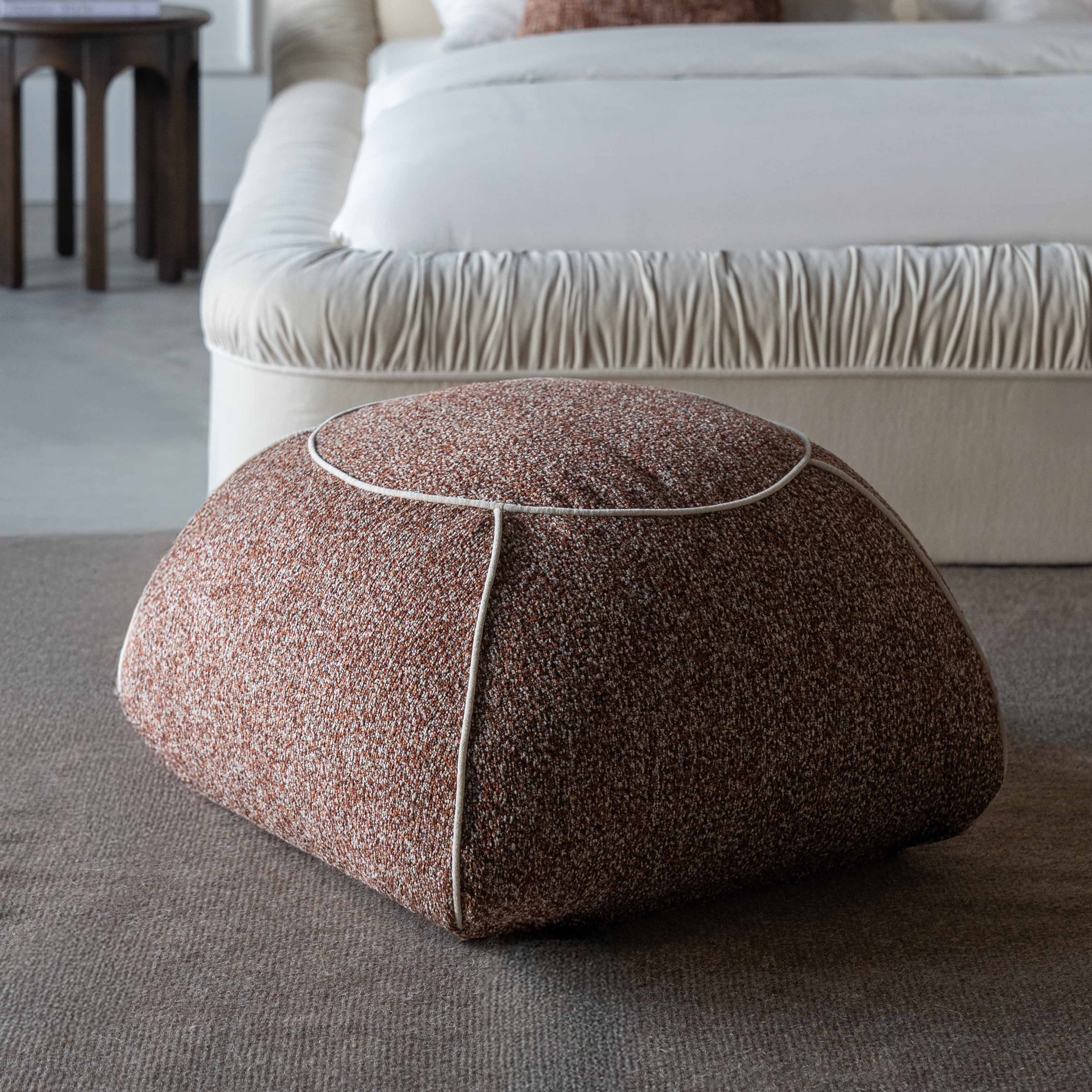 Victoria Copper Rose Modern Ottoman & Footstool - Ottoman - WS Living Furniture Furniture Store in Dubai