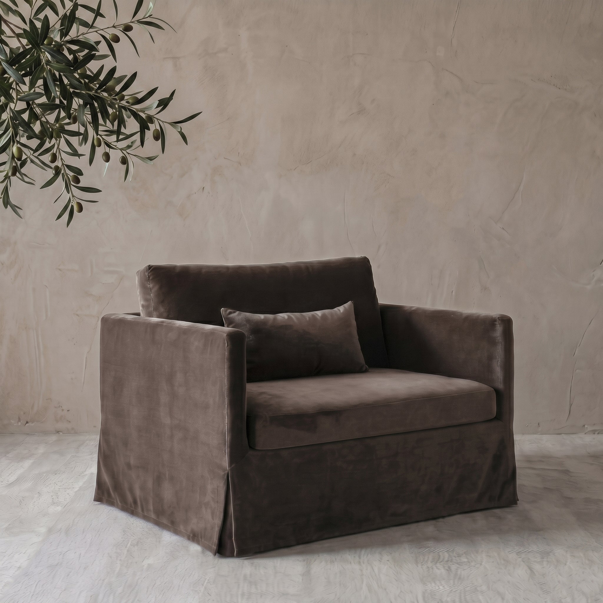 Vienna Urban One Seater Sofa , Armchair - Velvet Taupe