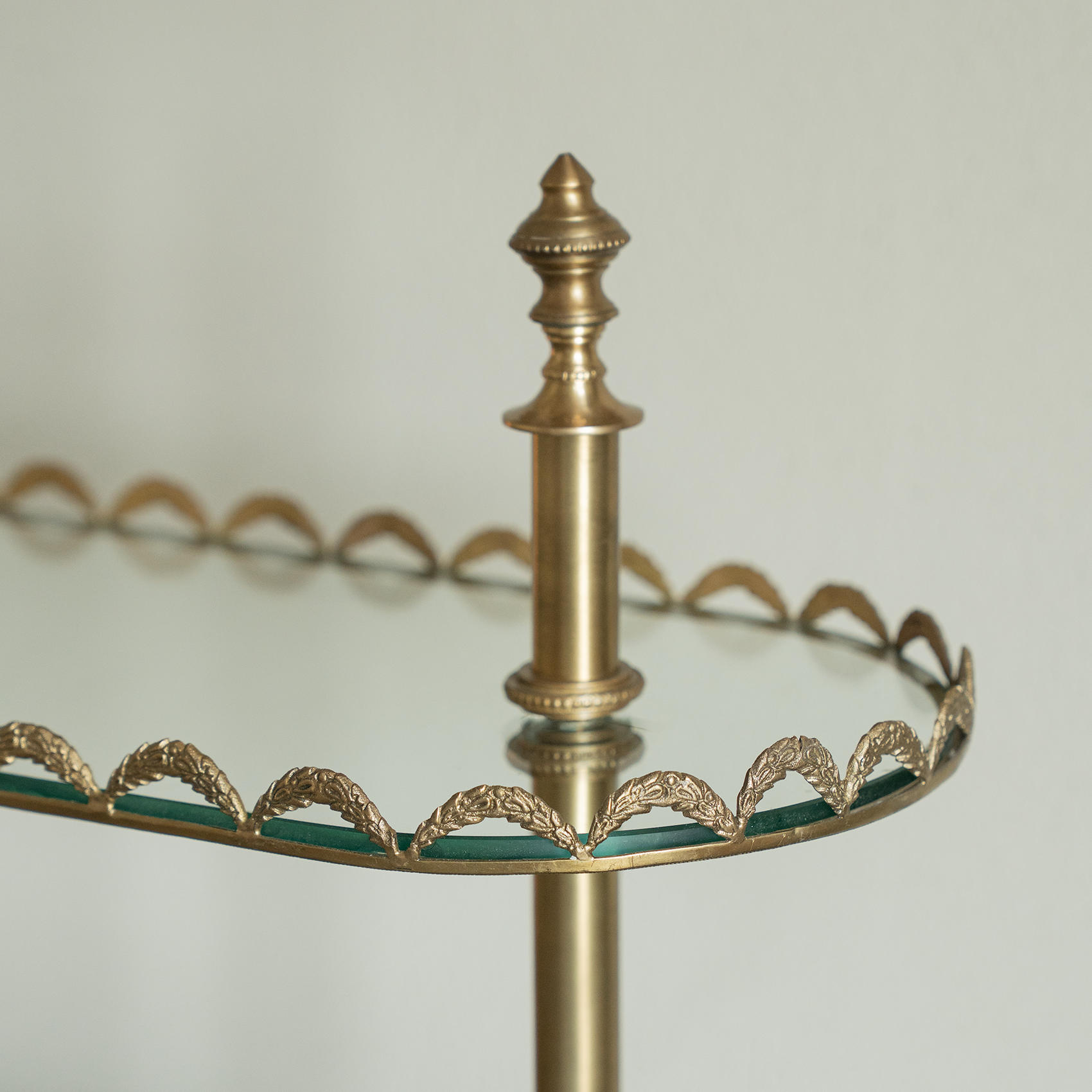 Versailles Brass & Glass Two-Tier Cake Stand