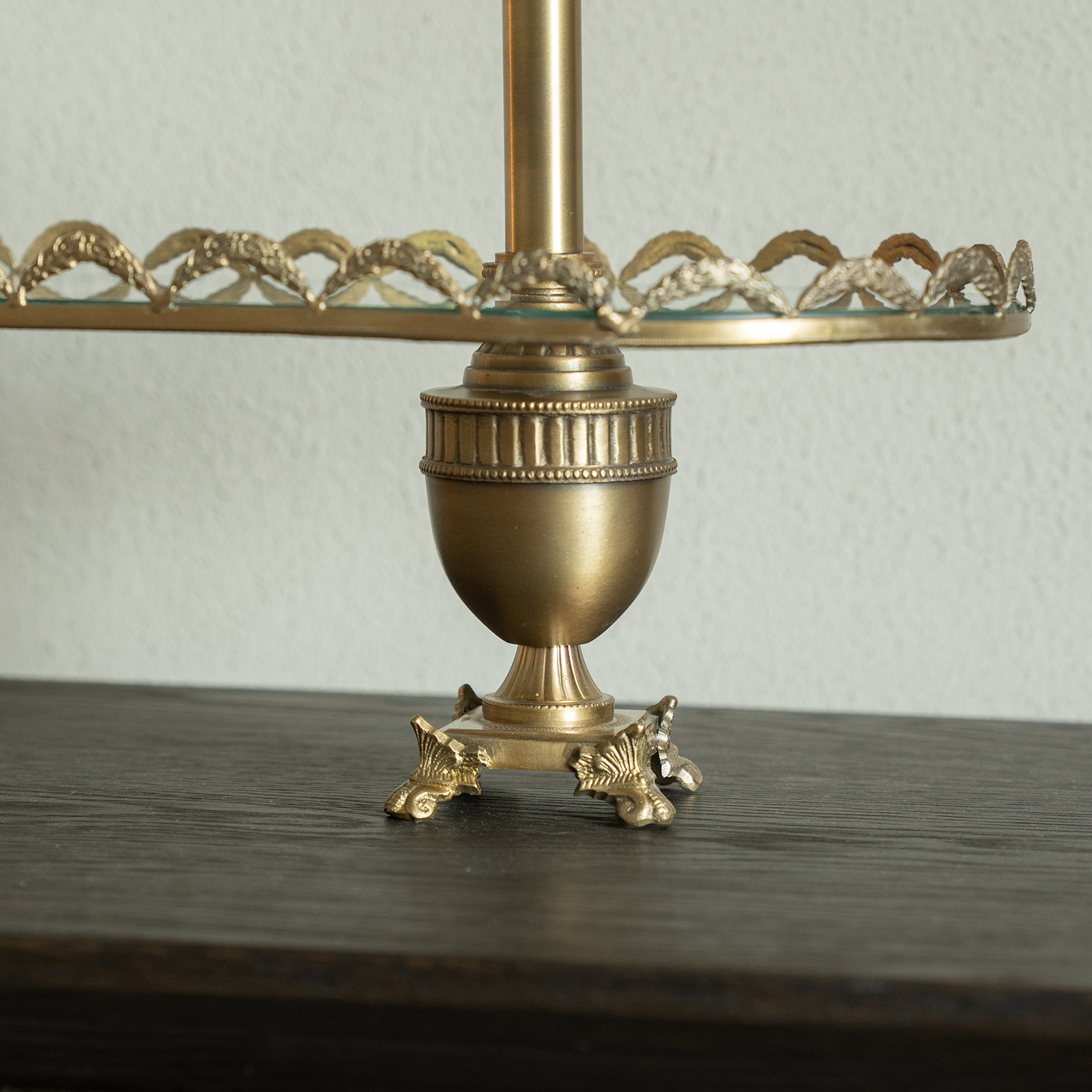 Versailles Brass & Glass Two-Tier Cake Stand