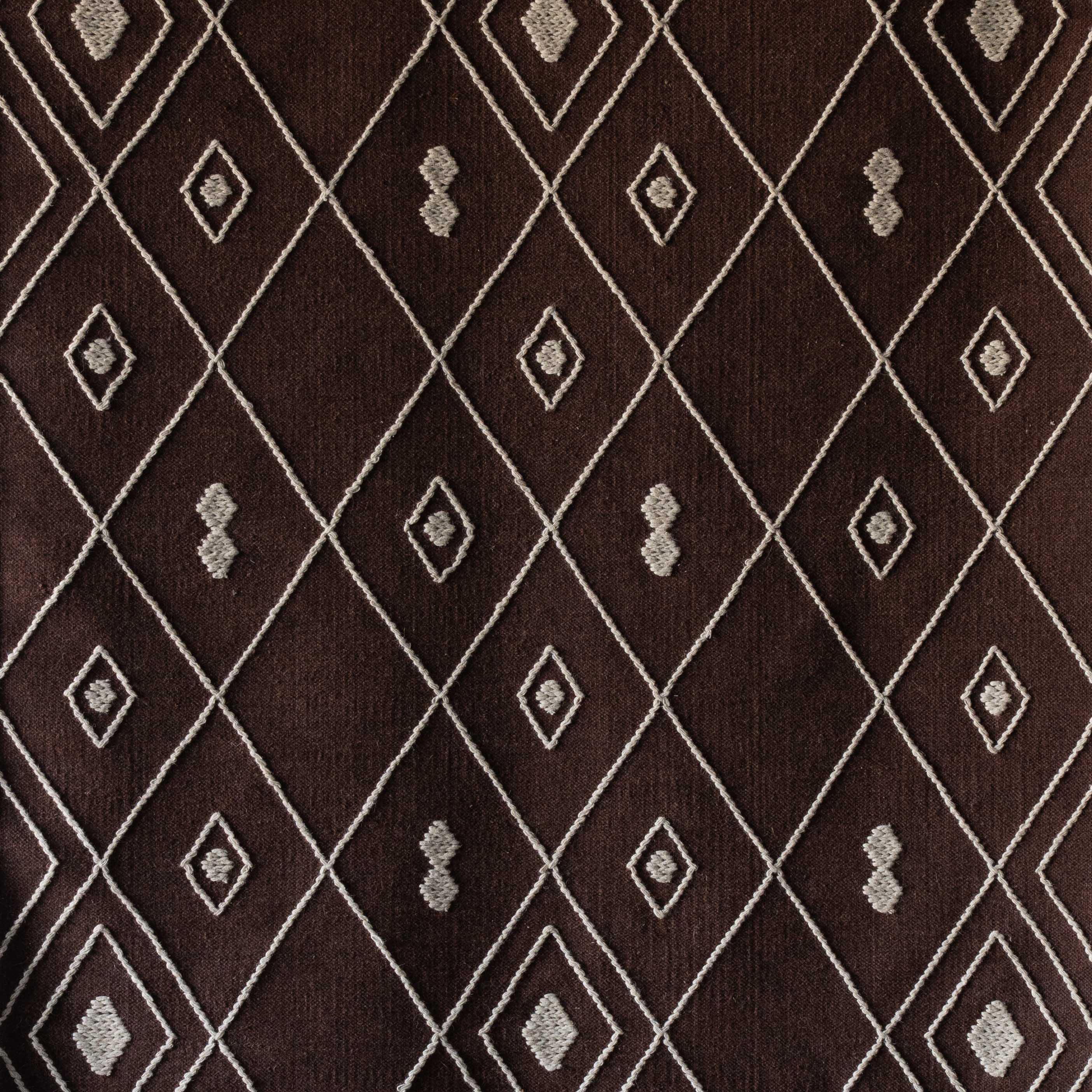 WD-2024-07 (CS) Wool & Cotton Blend Brown Handcrafted Rug - Rugs - WS Living Furniture Furniture Store in Dubai