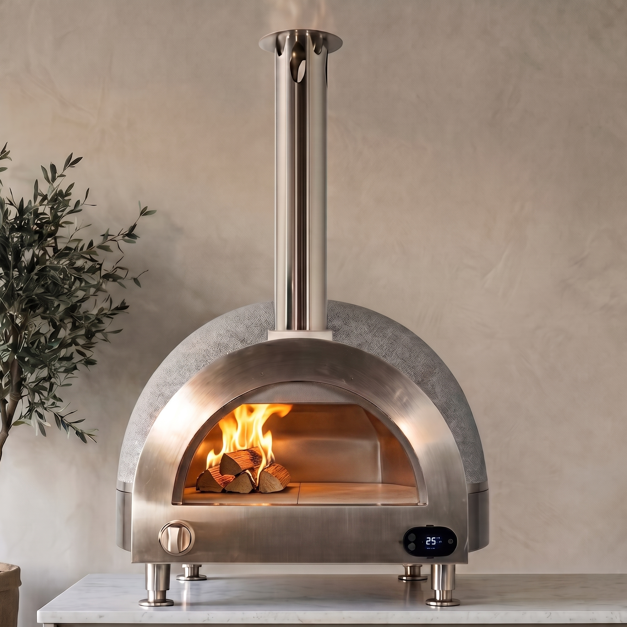 Forno High-End Duel Gas & Wood Pizza Oven (Indoor&Outdoor)