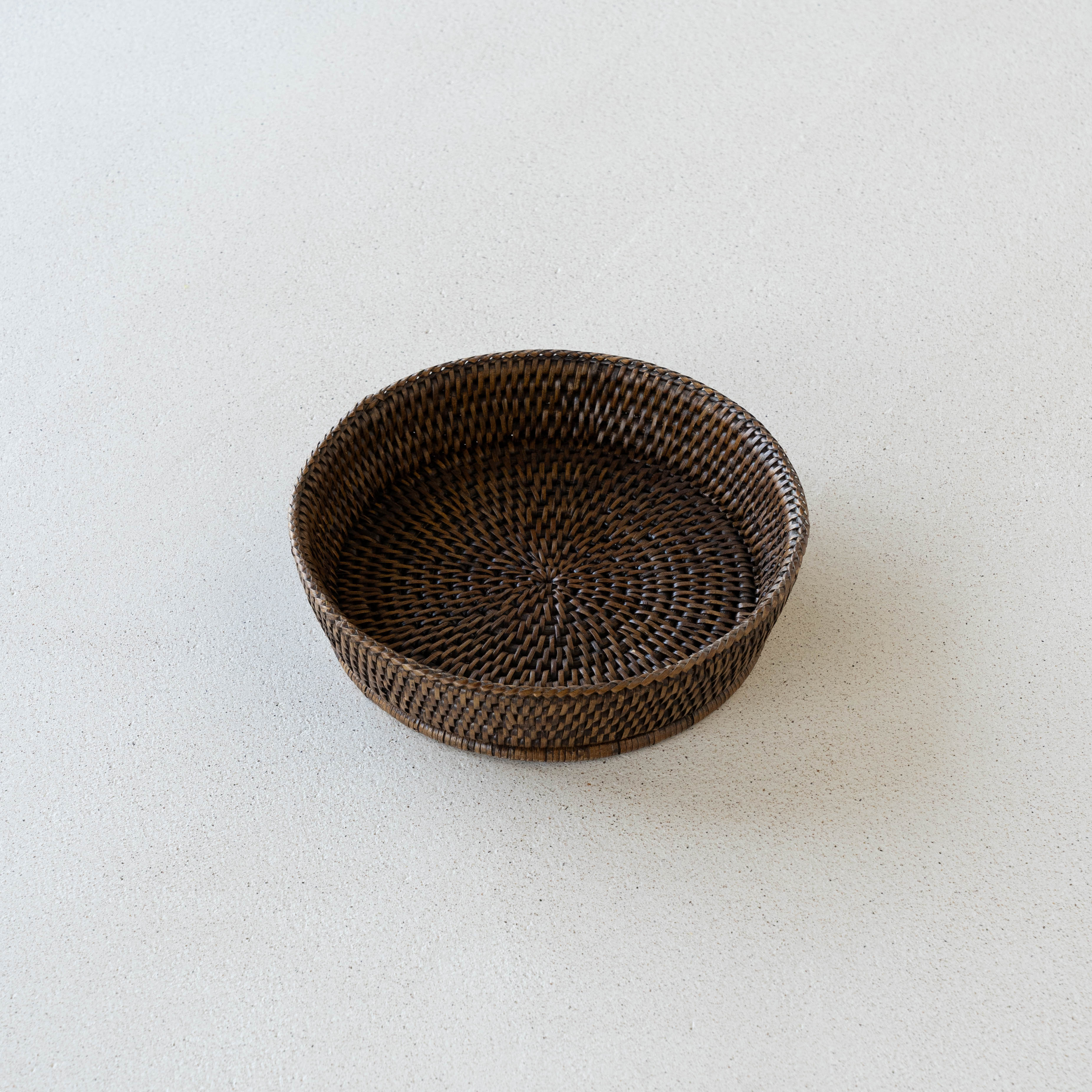 Handmade Rattan Bread Roll Round Tray - Tray - WS Living - UAE Modern Home Furniture Stores in Dubai