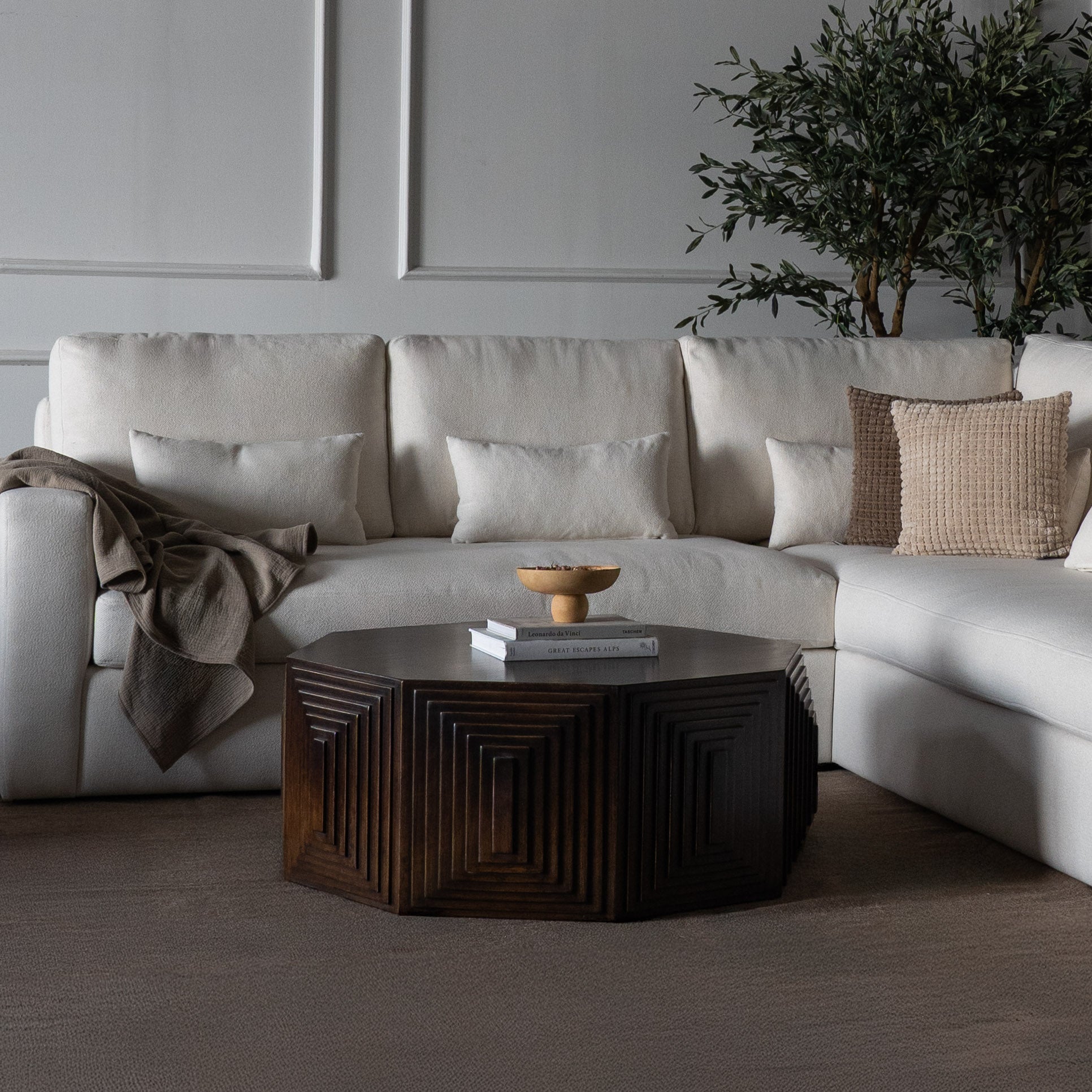 Windsor Solid Oak Wood Coffee Table - Coffee Tables - WS Living Furniture Furniture Store in Dubai