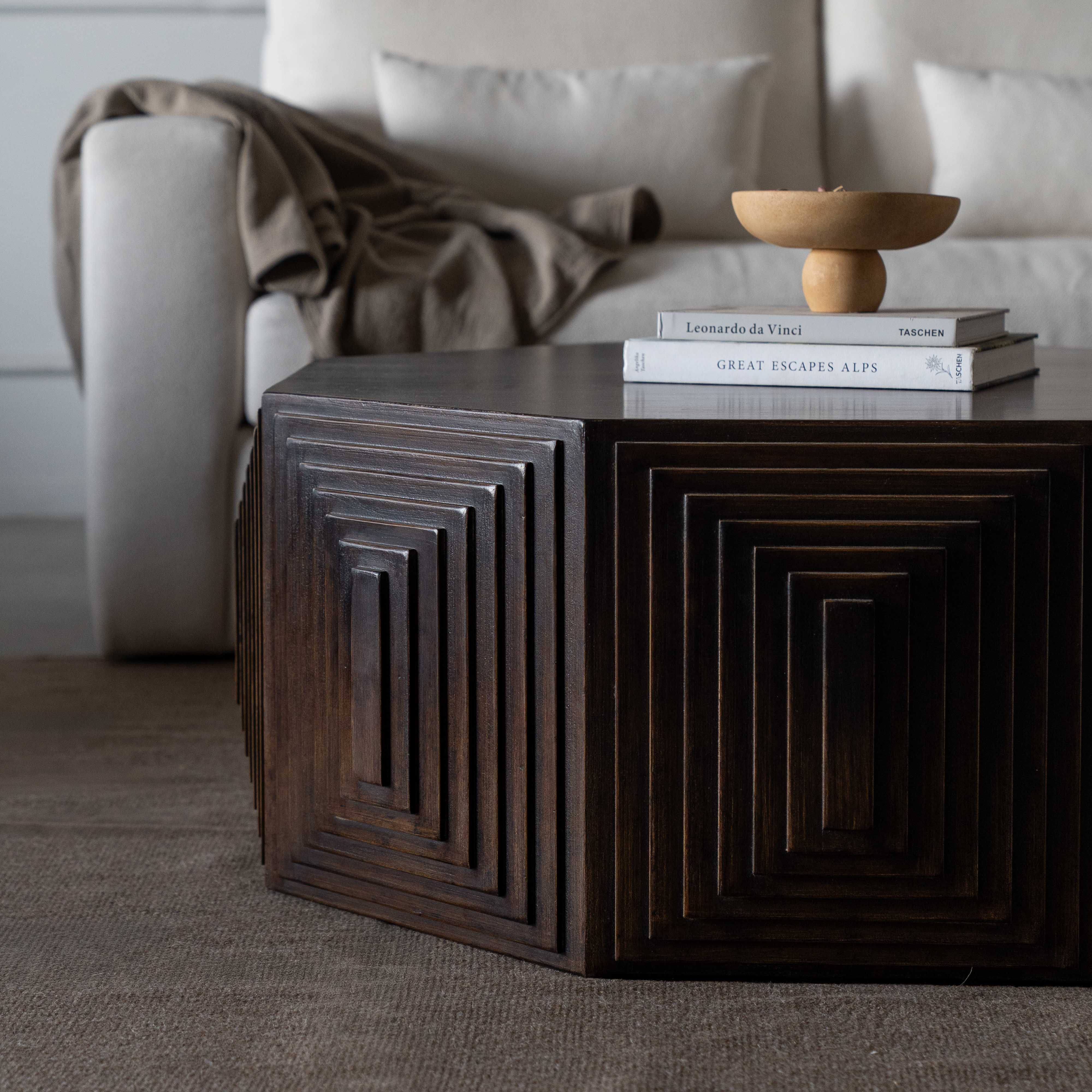 Windsor Solid Oak Wood Coffee Table - Coffee Tables - WS Living Furniture Furniture Store in Dubai