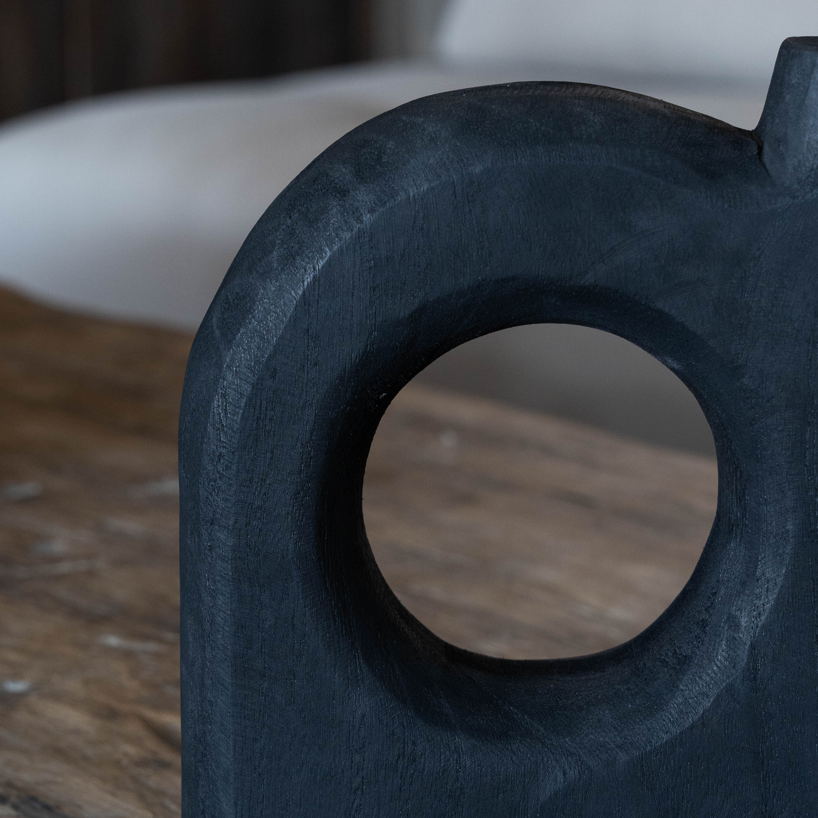 Luxe Grain Decorative Nordic Wood Black Home Decor - Vase - WS Living Furniture  Furniture Store in Dubai