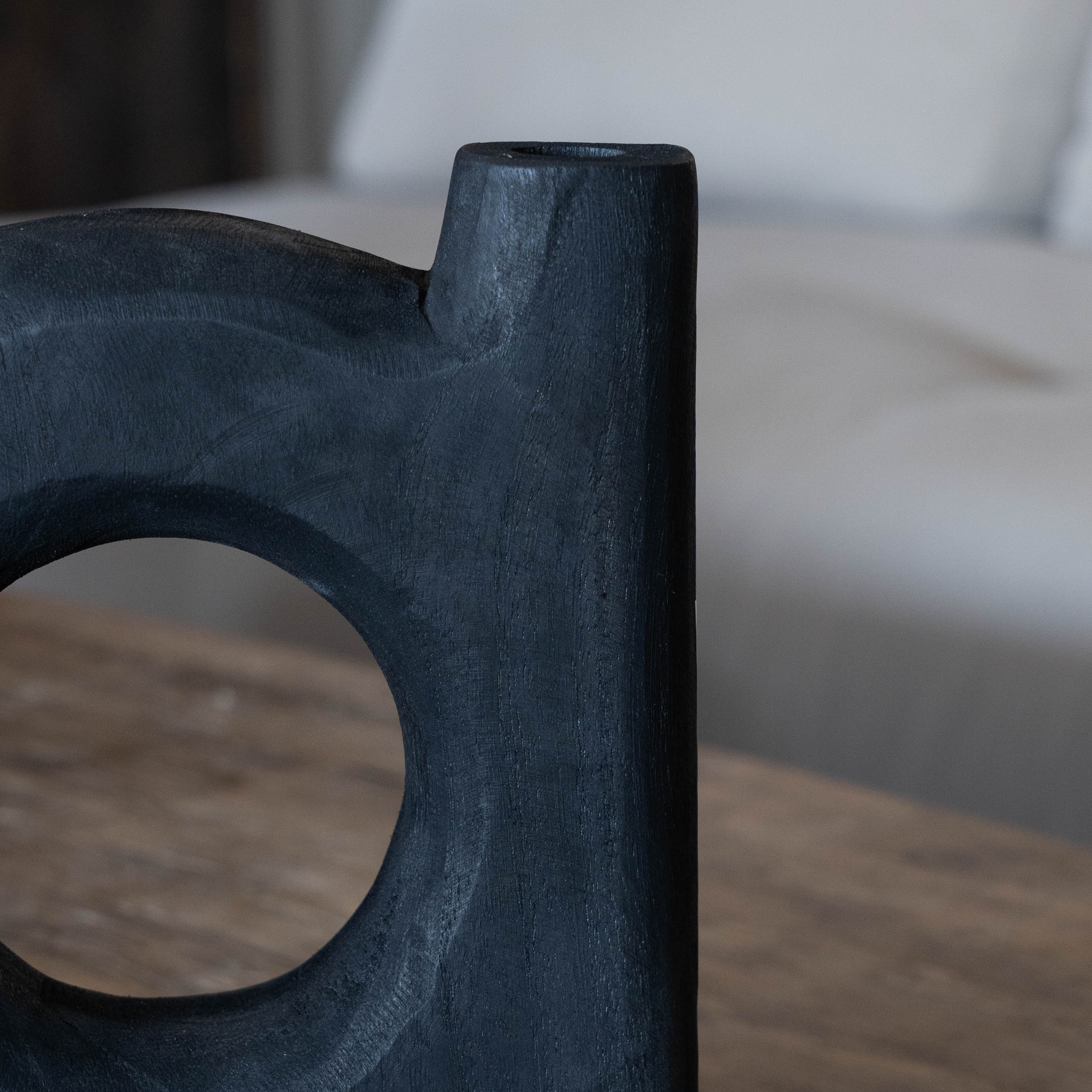 Luxe Grain Decorative Nordic Wood Black Home Decor - Vase - WS Living Furniture  Furniture Store in Dubai