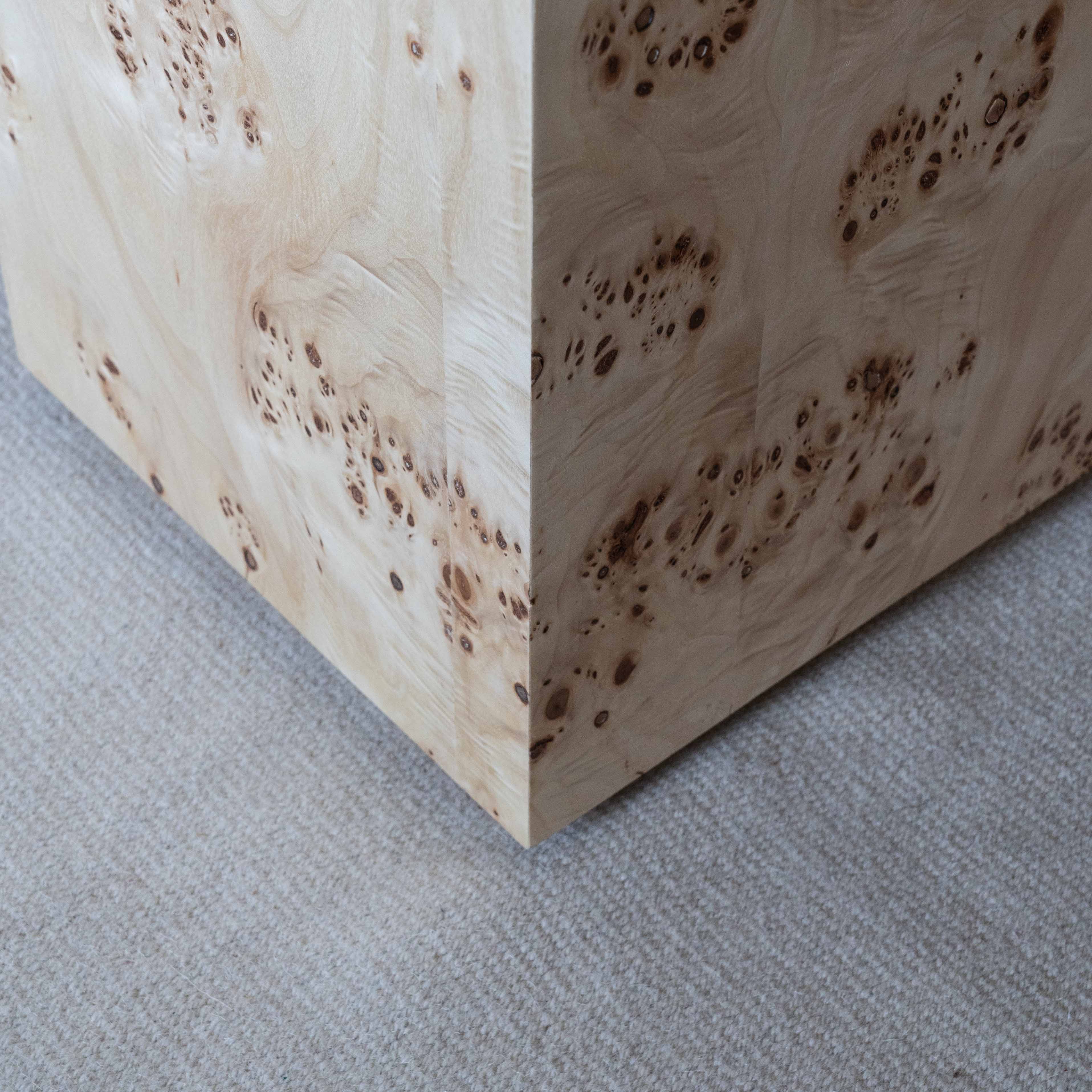 Burl & Craft Classic Burl Wood Pedestal | End Accent Table - Side Tables - WS Living - UAE Home Furniture Stores in Dubai