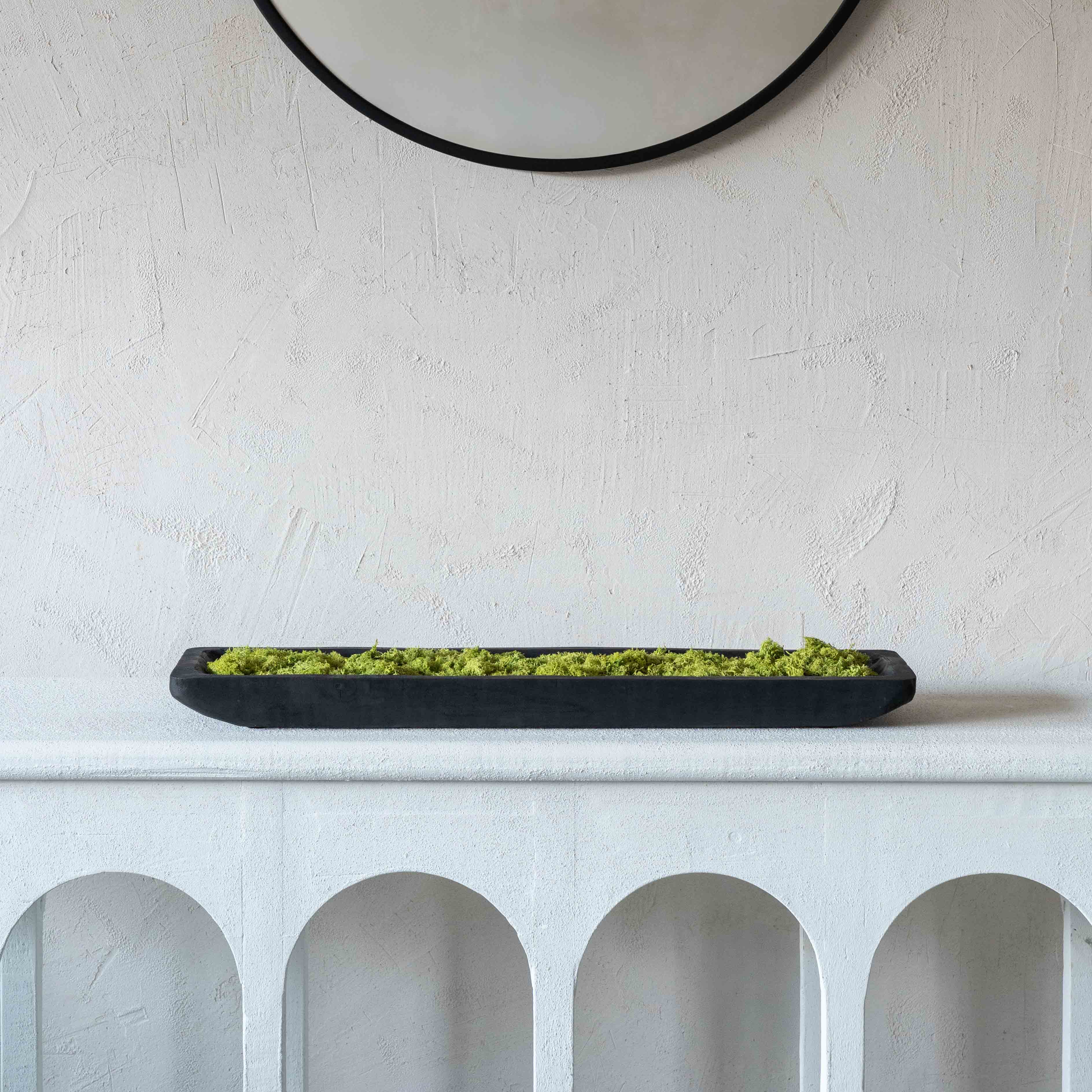 Artisan Decorative Black Solid Wood Rectangle Tray - Tray - WS Living Furniture Furniture Store in Dubai