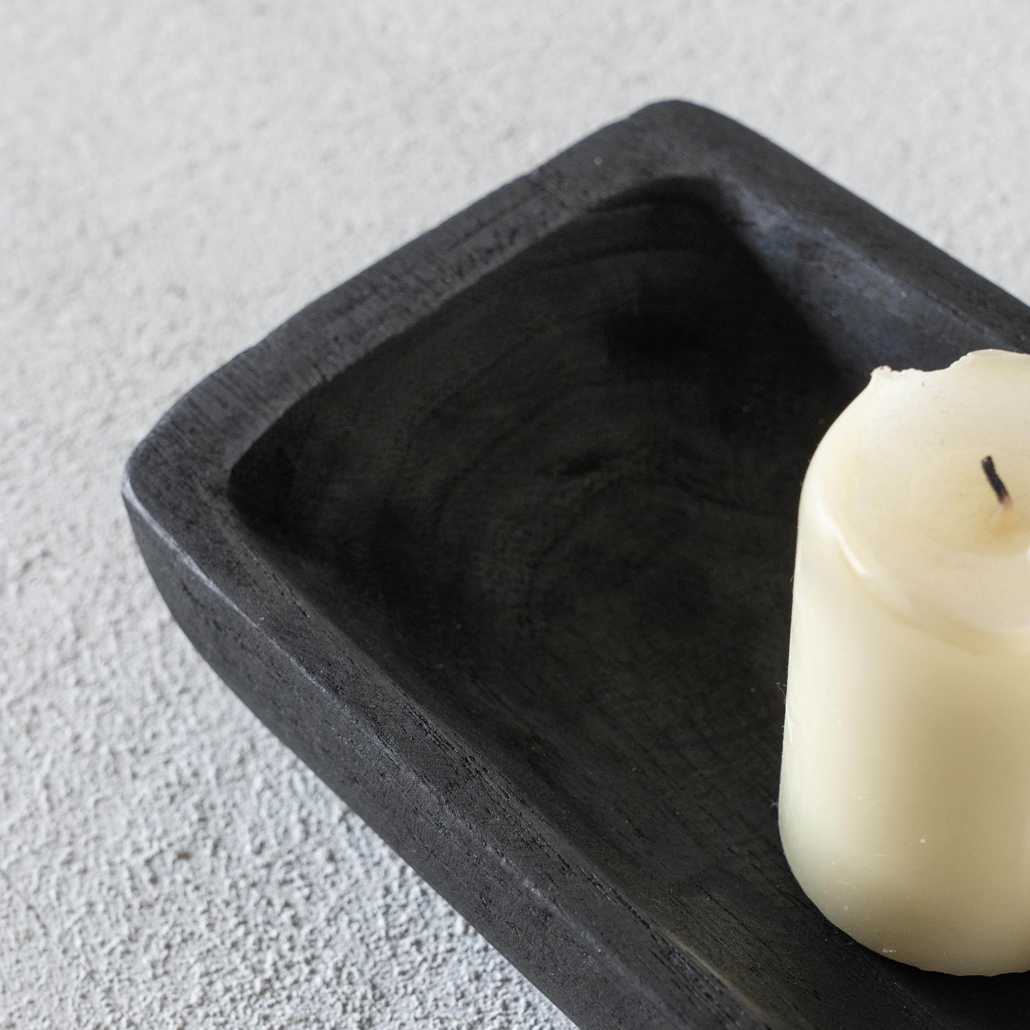 Artisan Decorative Black Solid Wood Rectangle Tray - Small - Tray - WS Living Furniture  Furniture Store in Dubai