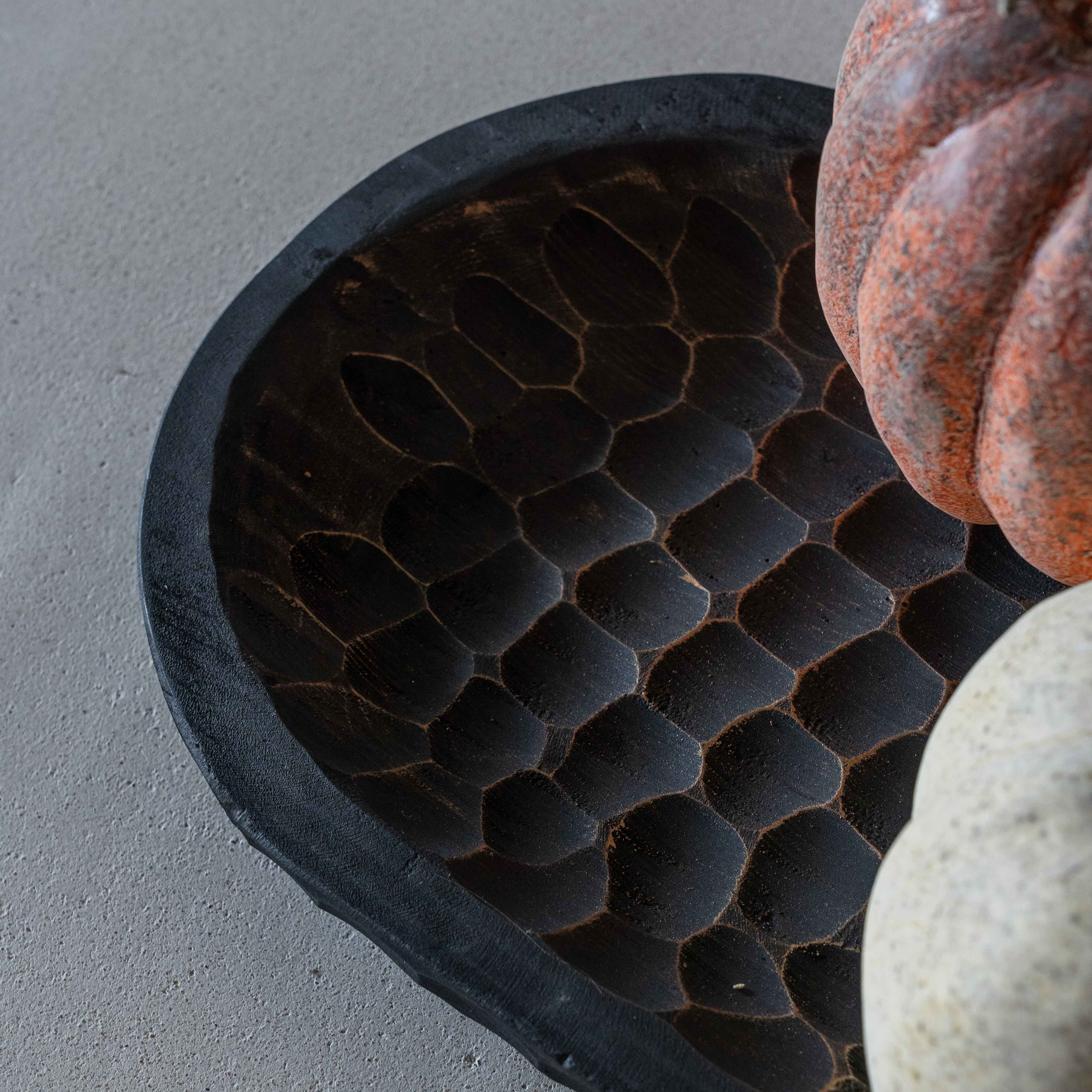 Woodline Decorative Black Solid Wood Tray - furniture - WS Living Furniture  Furniture Store in Dubai