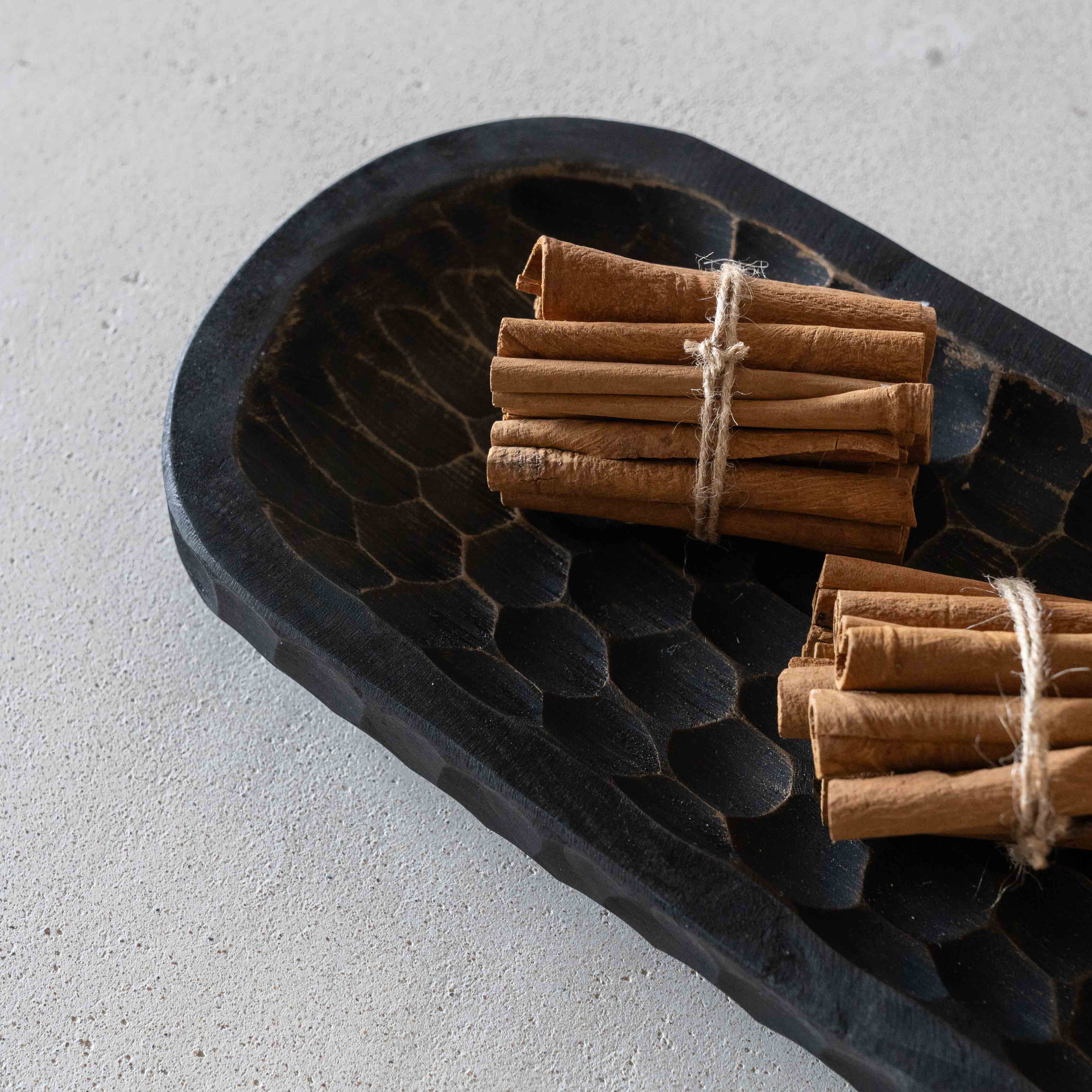 Woodline Decorative Black Solid Wood Tray - furniture - WS Living Furniture  Furniture Store in Dubai