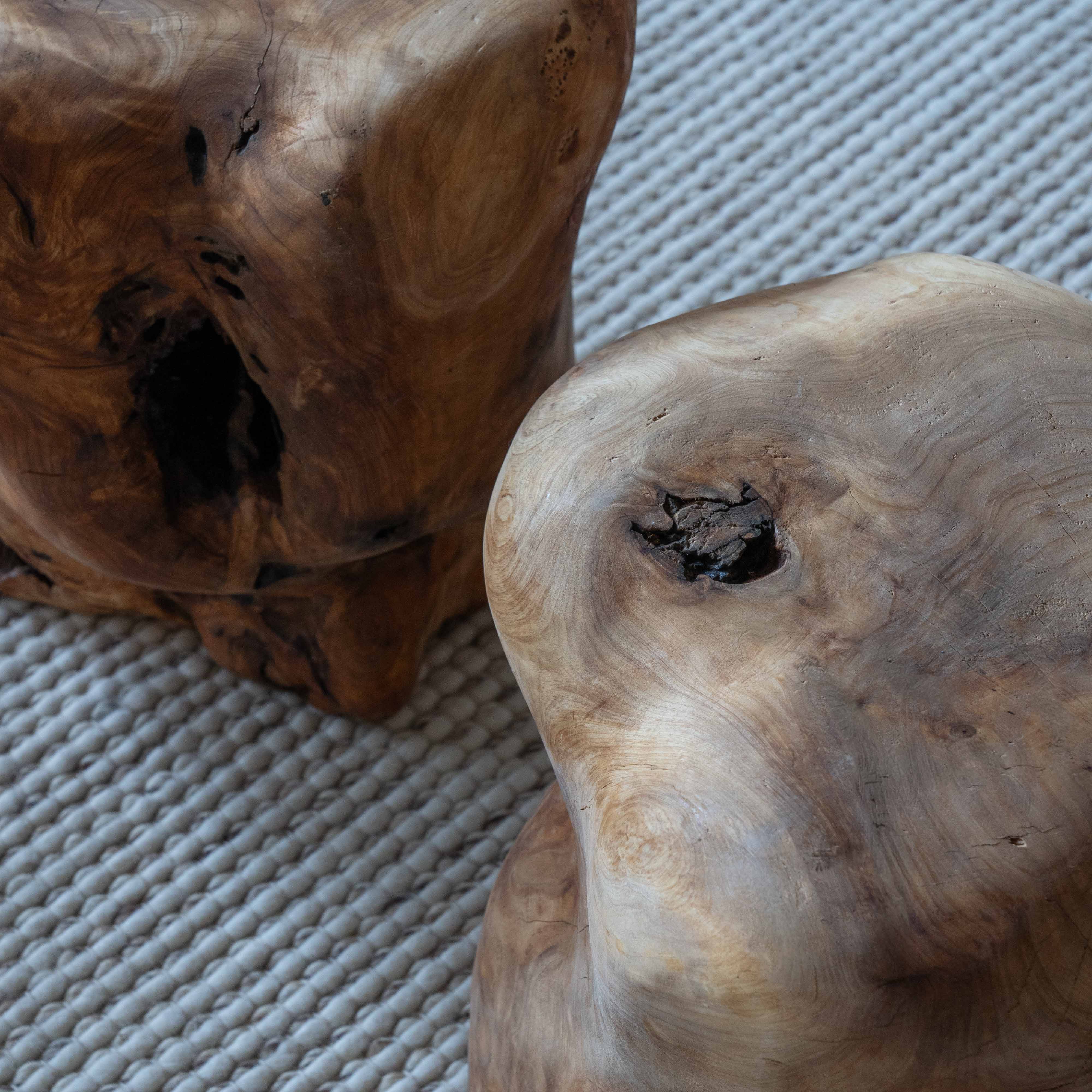 Woodsong Artisan Natural Wood End Side Table | Accent Table - Side Tables - WS Living - UAE Home Furniture Stores in Dubai