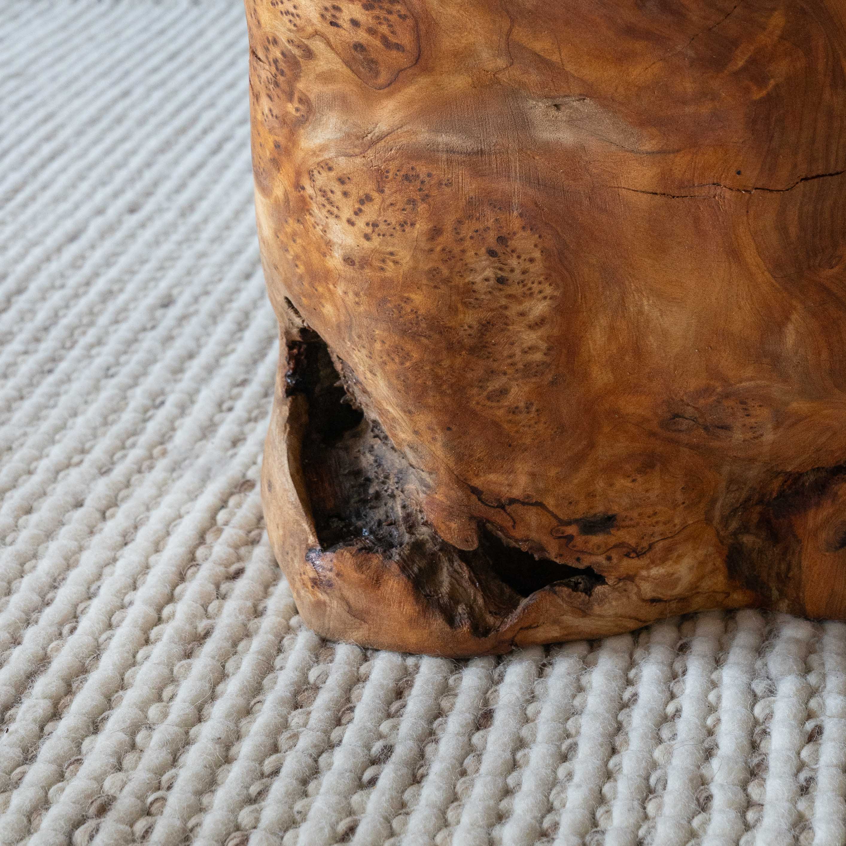 Woodsong Artisan Natural Wood End Side Table | Accent Table - Side Tables - WS Living - UAE Home Furniture Stores in Dubai