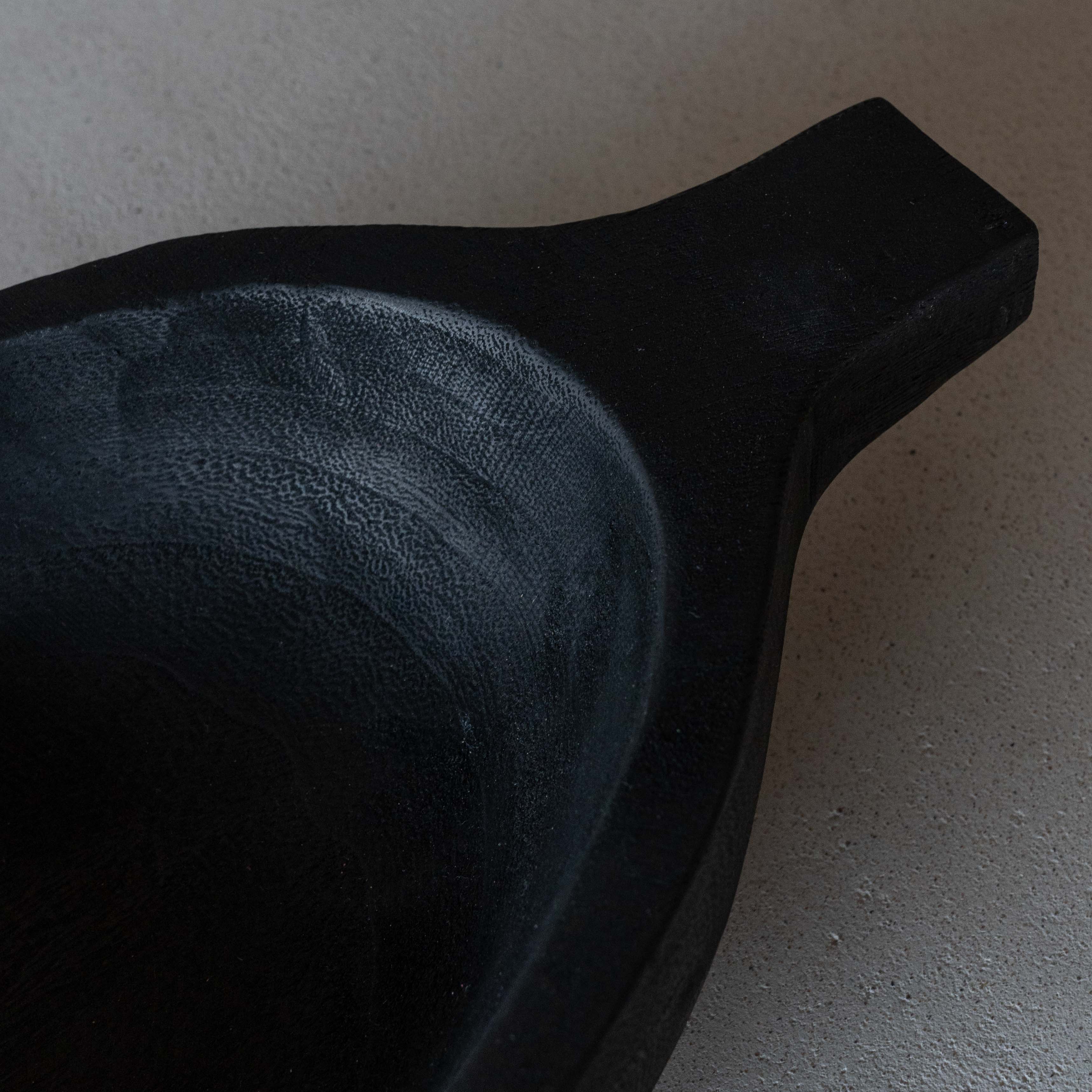 Earthwood Oval Decorative Black Solid Wood Tray - Vase - WS Living - UAE Home Furniture Stores in Dubai