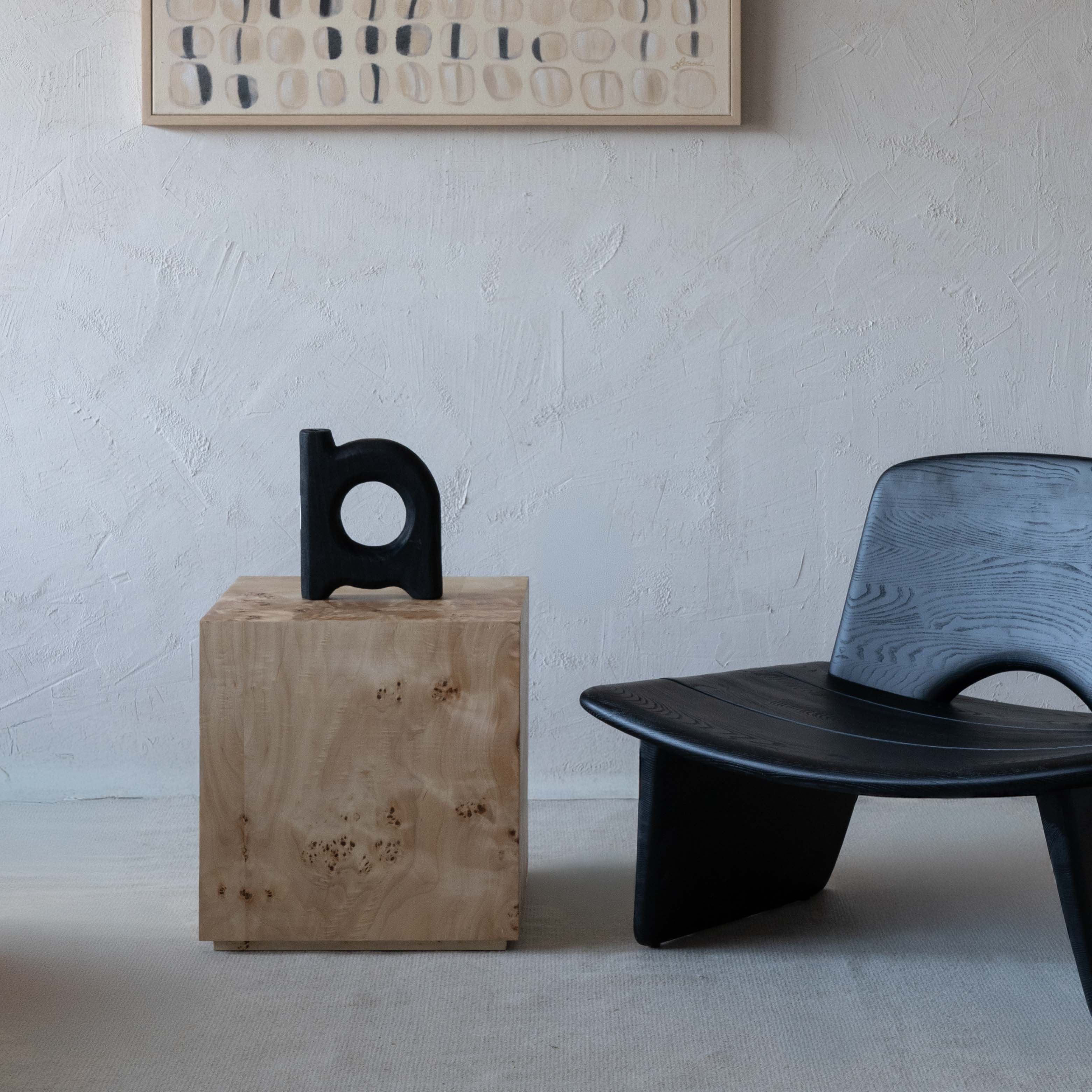 Artisan Cube Classic Burl Wood End Side Table  | Accent Table - Side Tables - WS Living Furniture  Furniture Store in Dubai