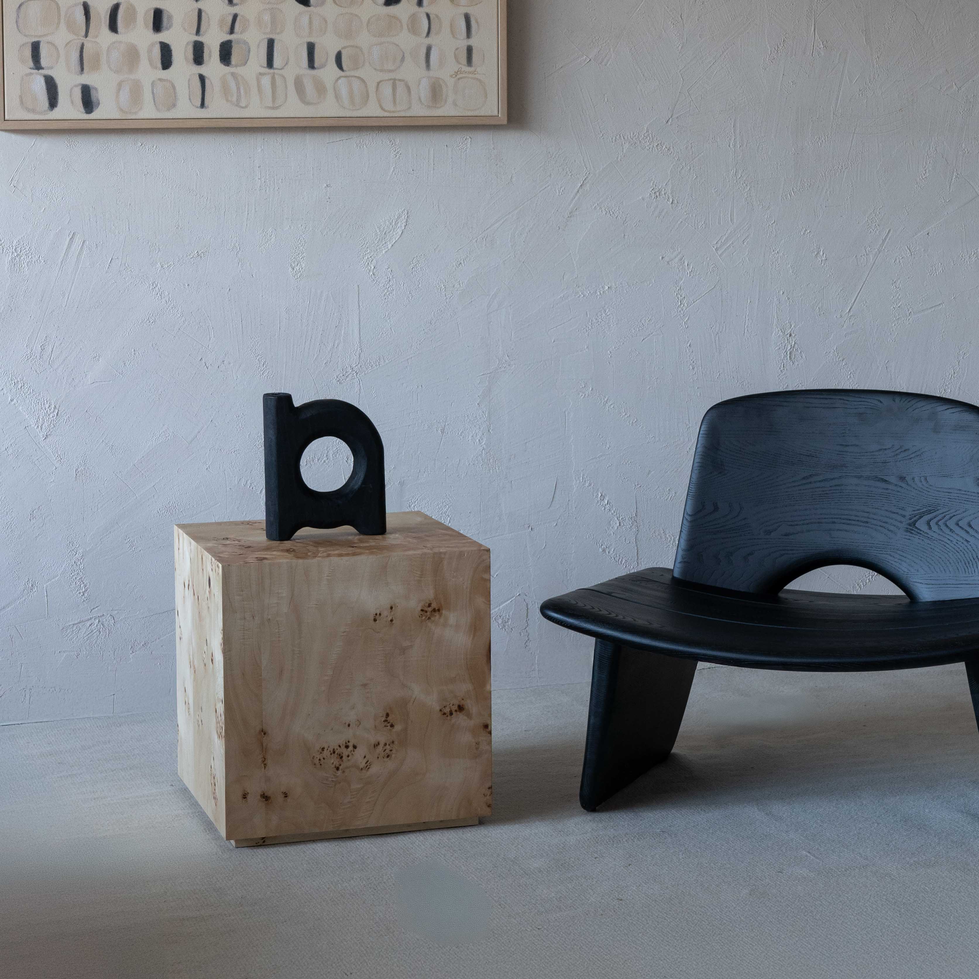 Artisan Cube Classic Burl Wood End Side Table  | Accent Table - Side Tables - WS Living Furniture  Furniture Store in Dubai