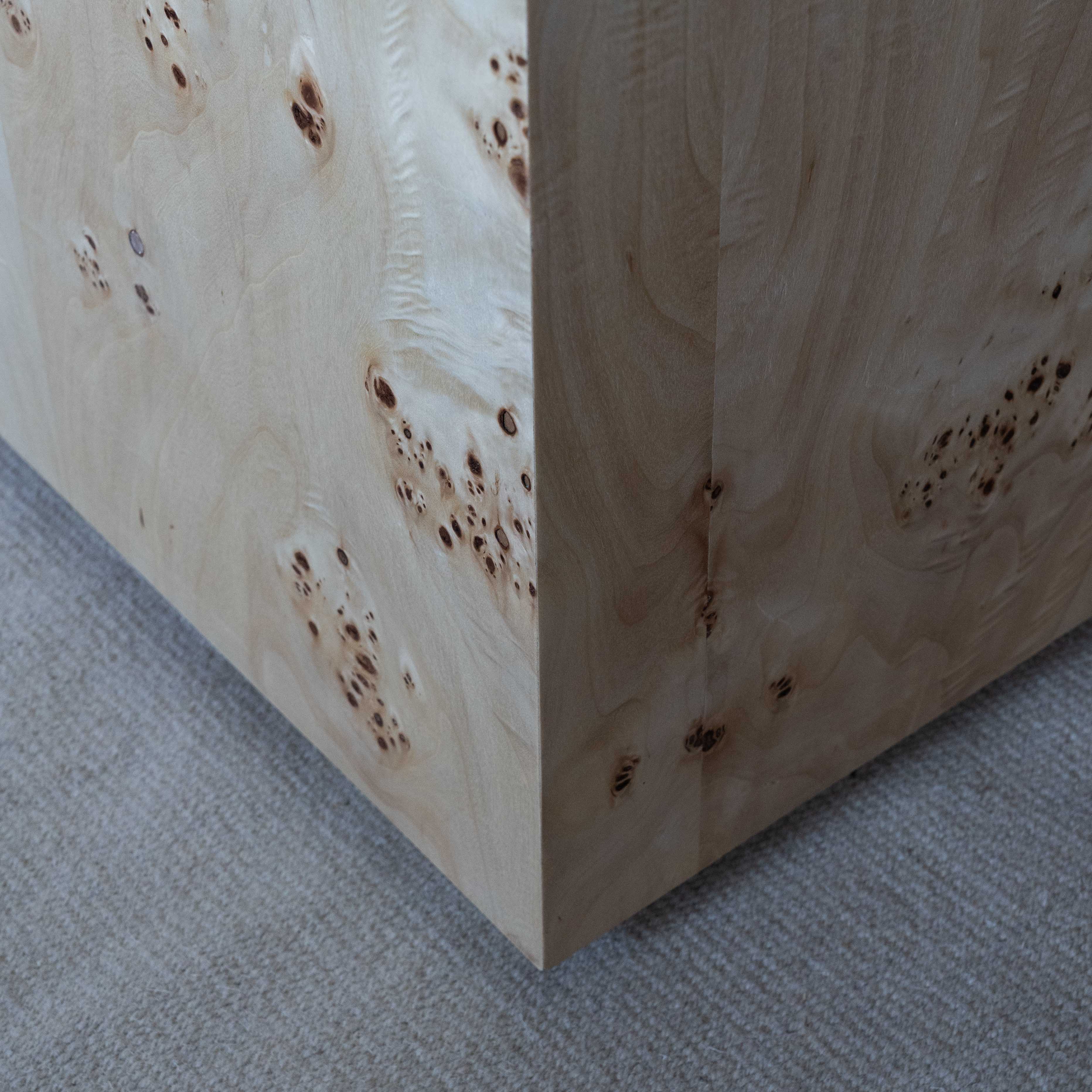 Artisan Cube Classic Burl Wood End Side Table  | Accent Table - Side Tables - WS Living Furniture  Furniture Store in Dubai