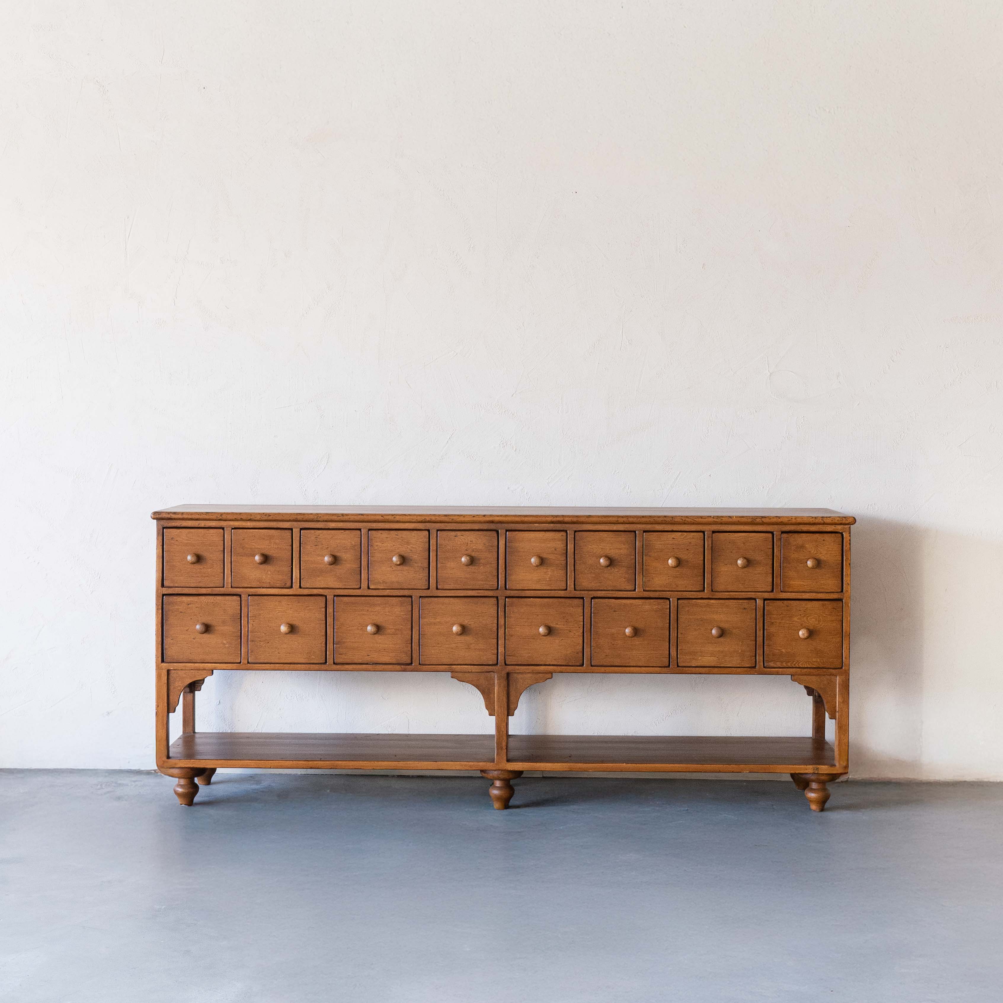 Xander Solid Oak Wood Vintage Style Sideboard & Cabinet W/18 Drawers - GD149-A - TV Units - WS Living Furniture  Furniture Store in Dubai