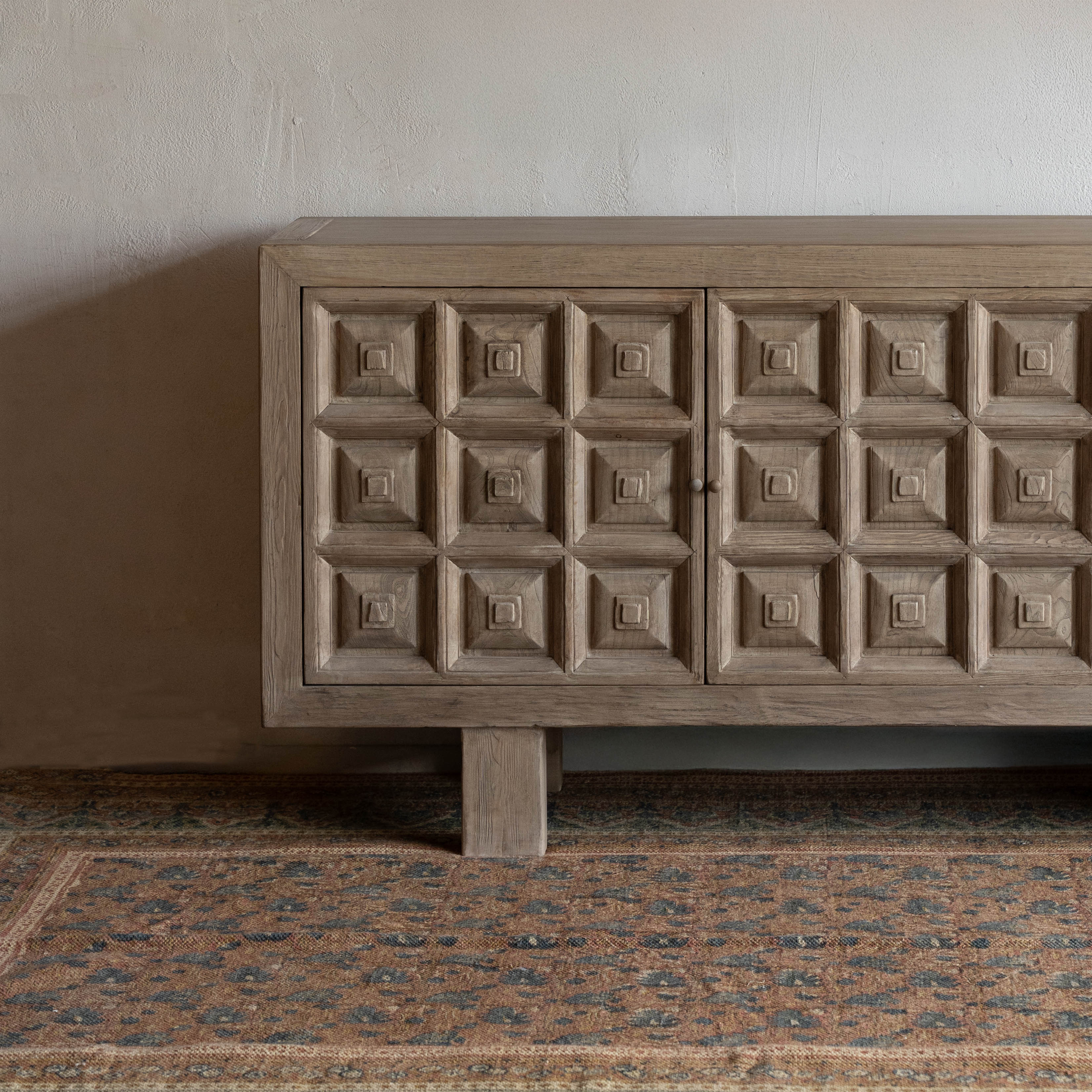 Ysolde Antique - Elm Wood Sideboard