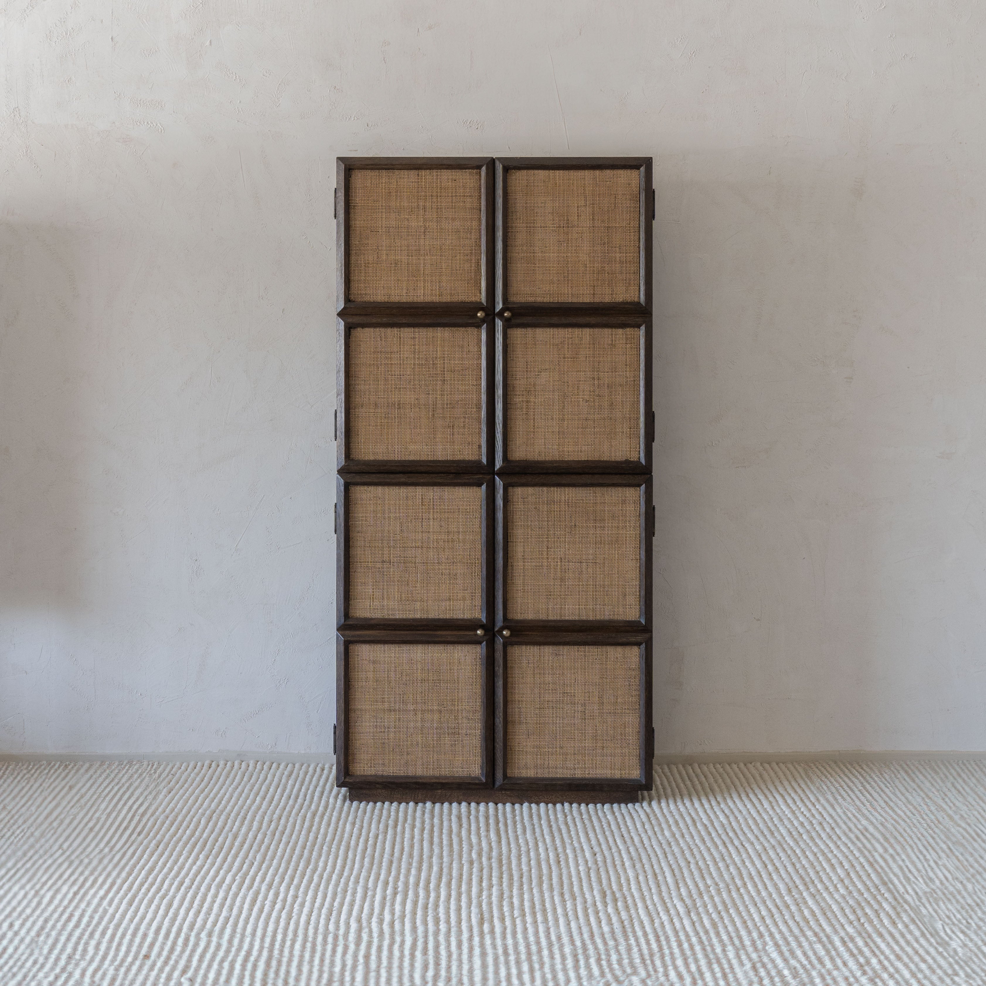 Ikou Solid Wood Rattan Cabinet (G22-1953/ GA76-B) - furniture - WS Living Furniture Furniture Store in Dubai