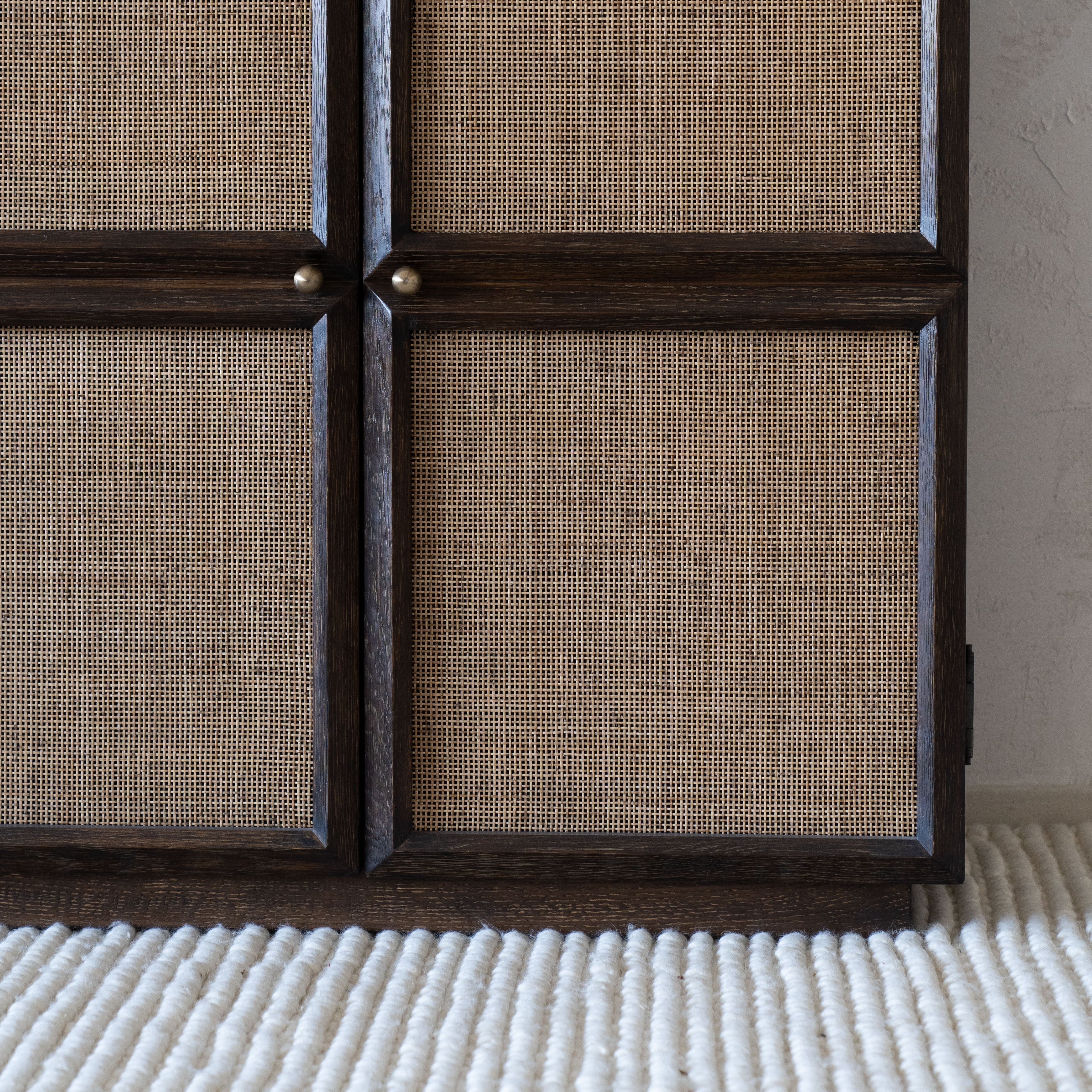 Ikou Solid Wood Rattan Cabinet (G22-1953/ GA76-B) - furniture - WS Living Furniture Furniture Store in Dubai