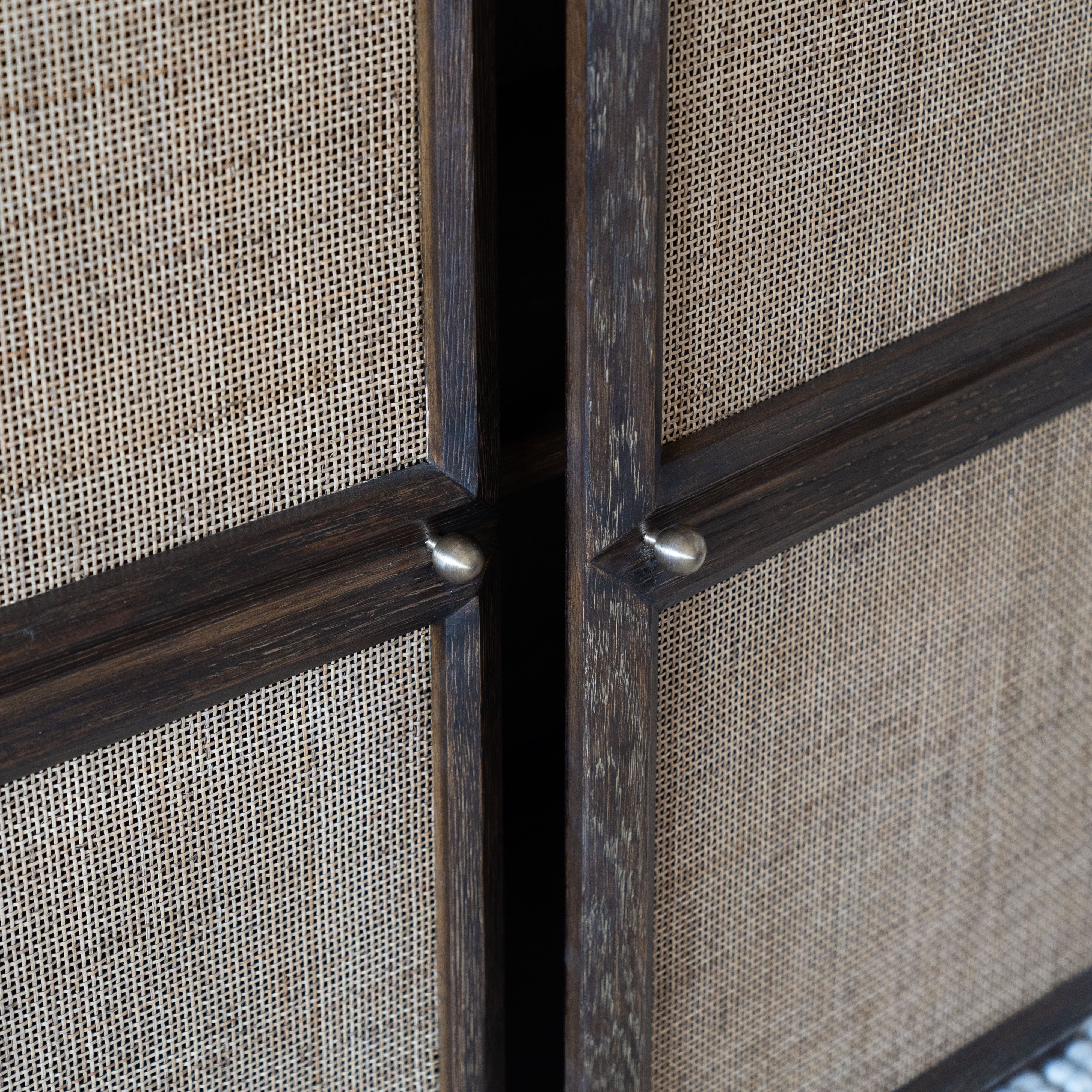 Ikou Solid Wood Rattan Cabinet (G22-1953/ GA76-B) - furniture - WS Living Furniture Furniture Store in Dubai