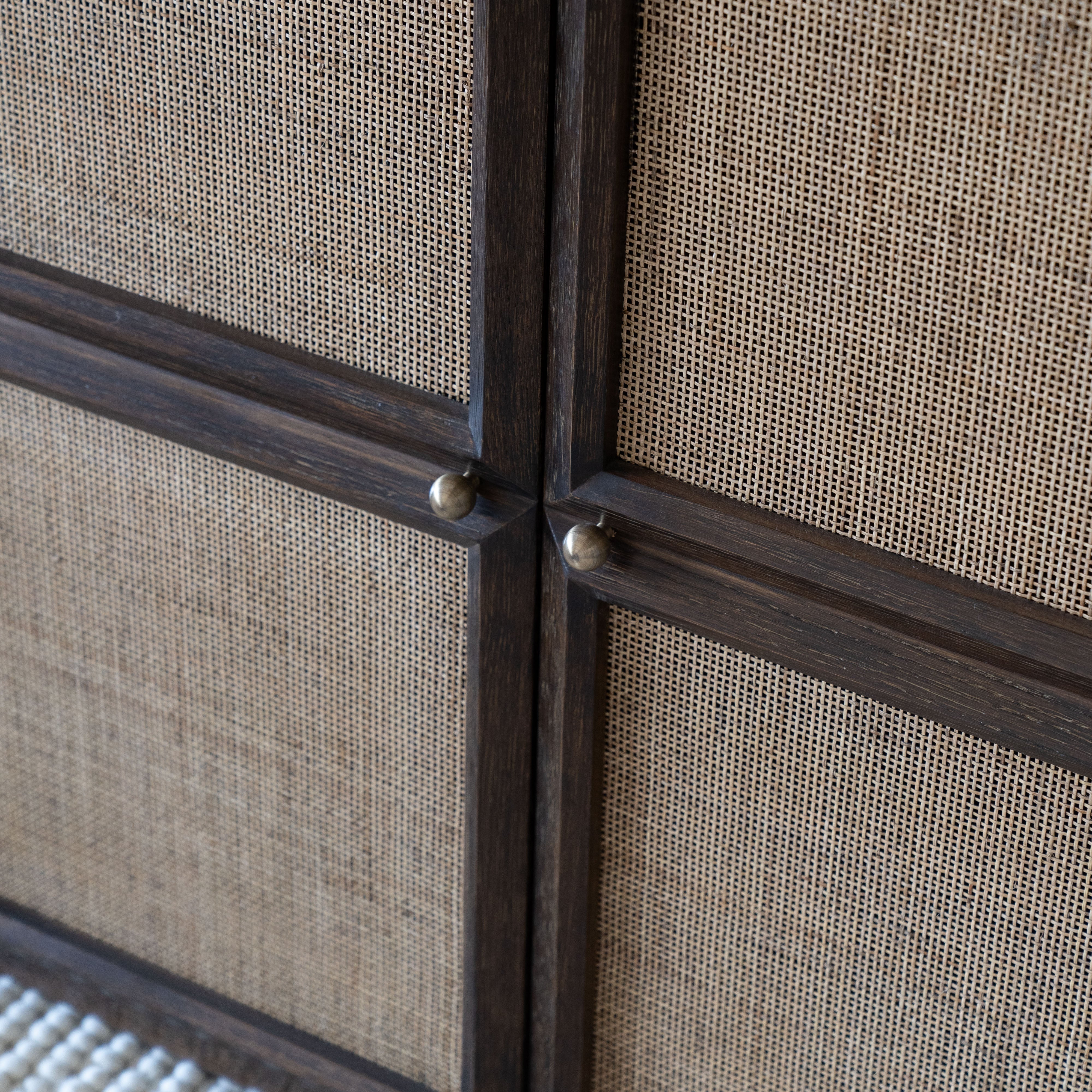 Ikou Solid Wood Rattan Cabinet (G22-1953/ GA76-B) - furniture - WS Living Furniture Furniture Store in Dubai