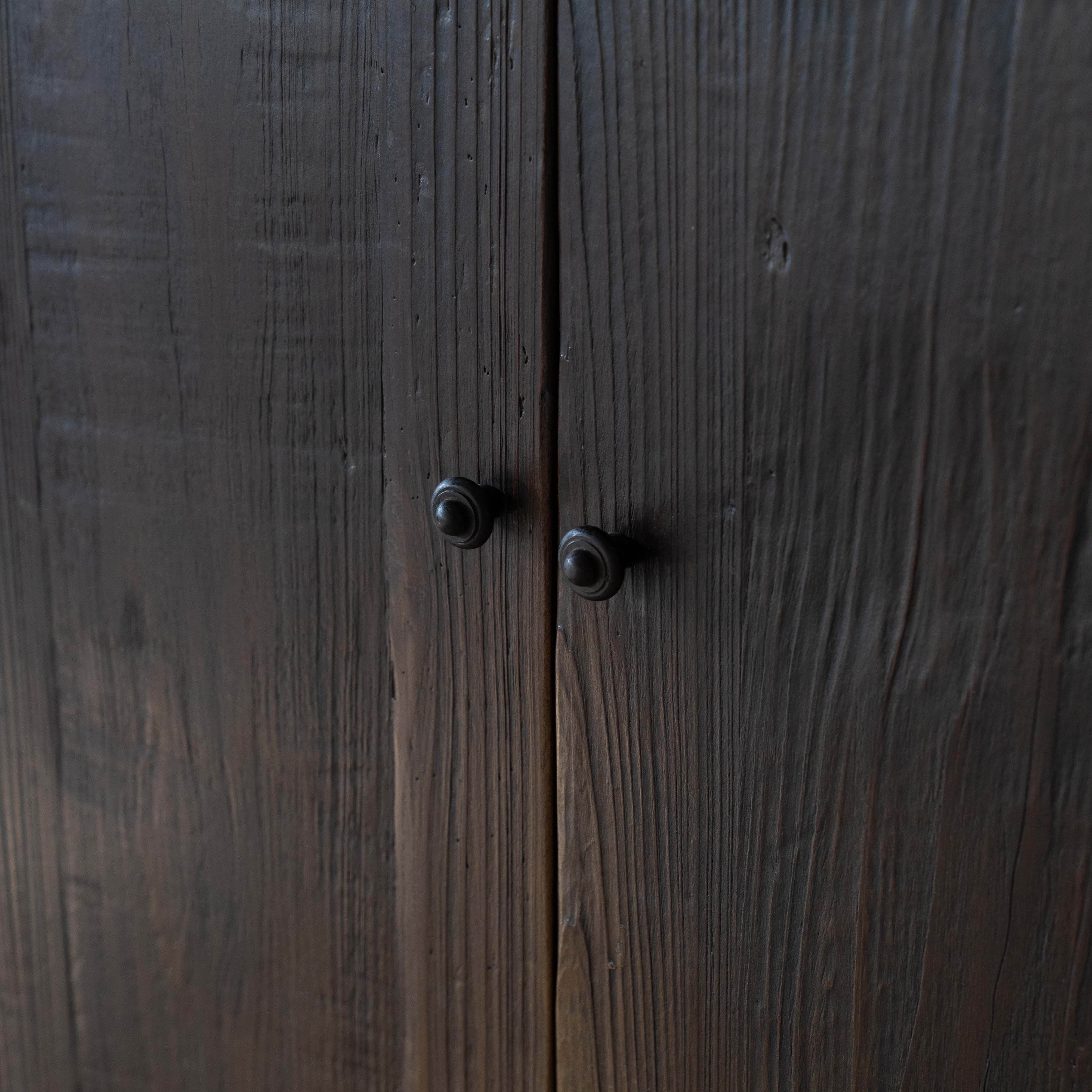 Zane Dark Solid Wood Cabinet - GO34-A - Shelves - WS Living Furniture Furniture Store in Dubai