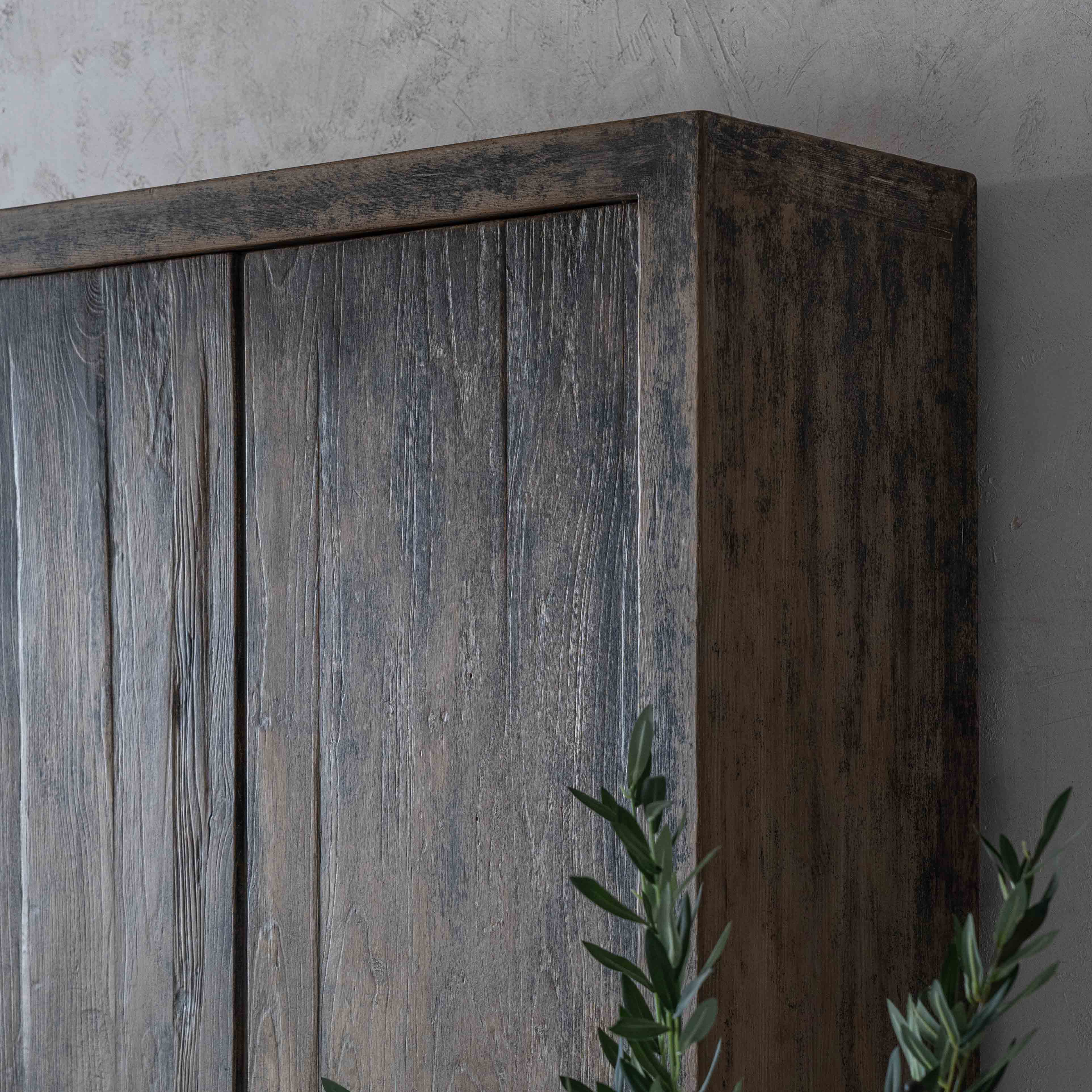 Zoey Antique Vintage Solid Wood Storage Cabinet - Cabinet - WS Living Furniture Furniture Store in Dubai