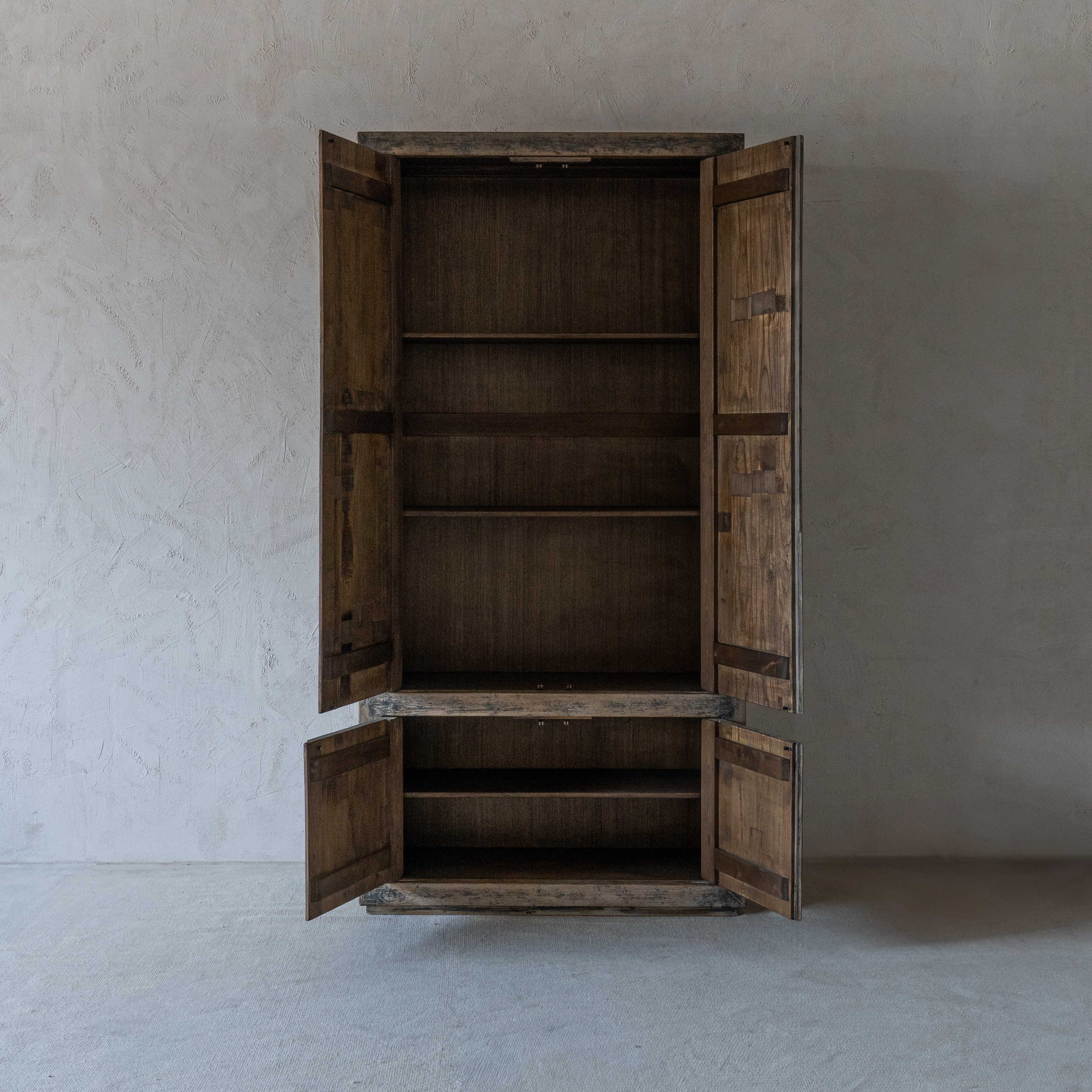 Zoey Antique Vintage Solid Wood Storage Cabinet - Cabinet - WS Living Furniture Furniture Store in Dubai