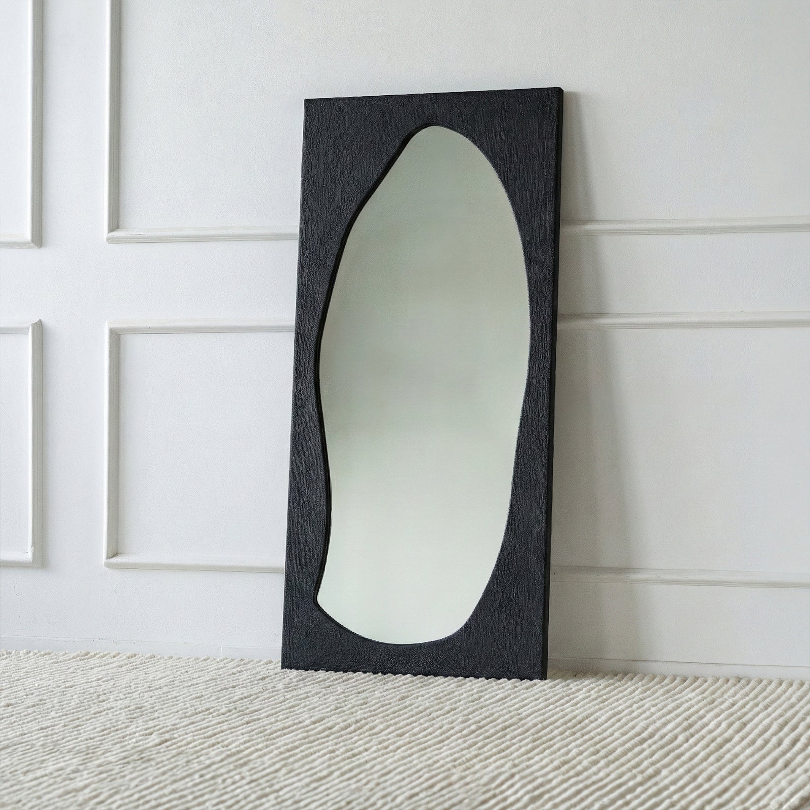 Alaska Classic Black Full Length Floor Mirror - Big