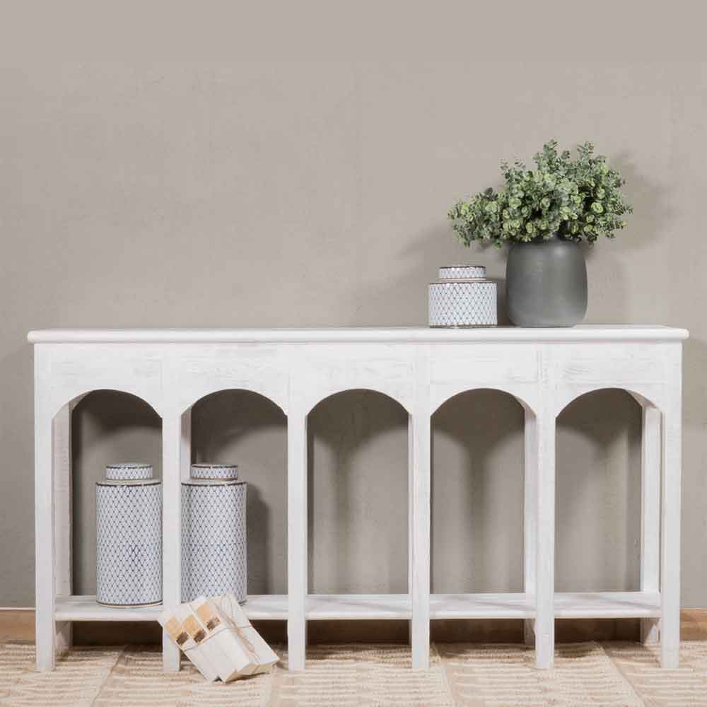 Andalus Long Arched Wood Console Table - Consoles - WS Living - UAE Modern Home Furniture Stores in Dubai