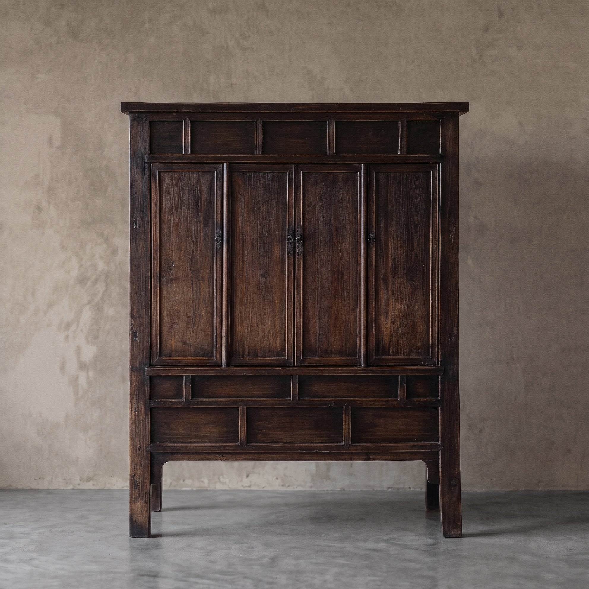 Monolith Real Antique Tall Chinese Wood Cabinet