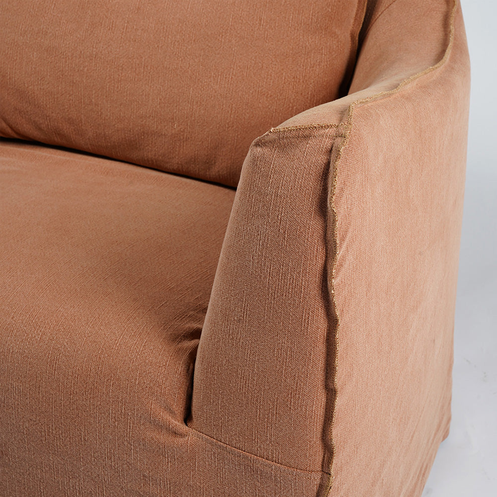 Clara Armchair-Light Orange - - WS Living Furniture Furniture Store in Dubai