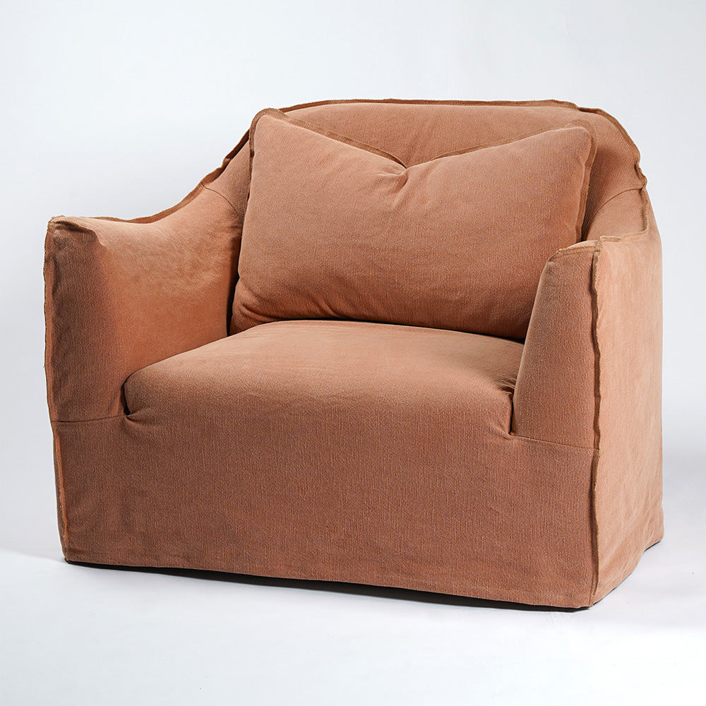 Clara Armchair-Light Orange - - WS Living Furniture Furniture Store in Dubai