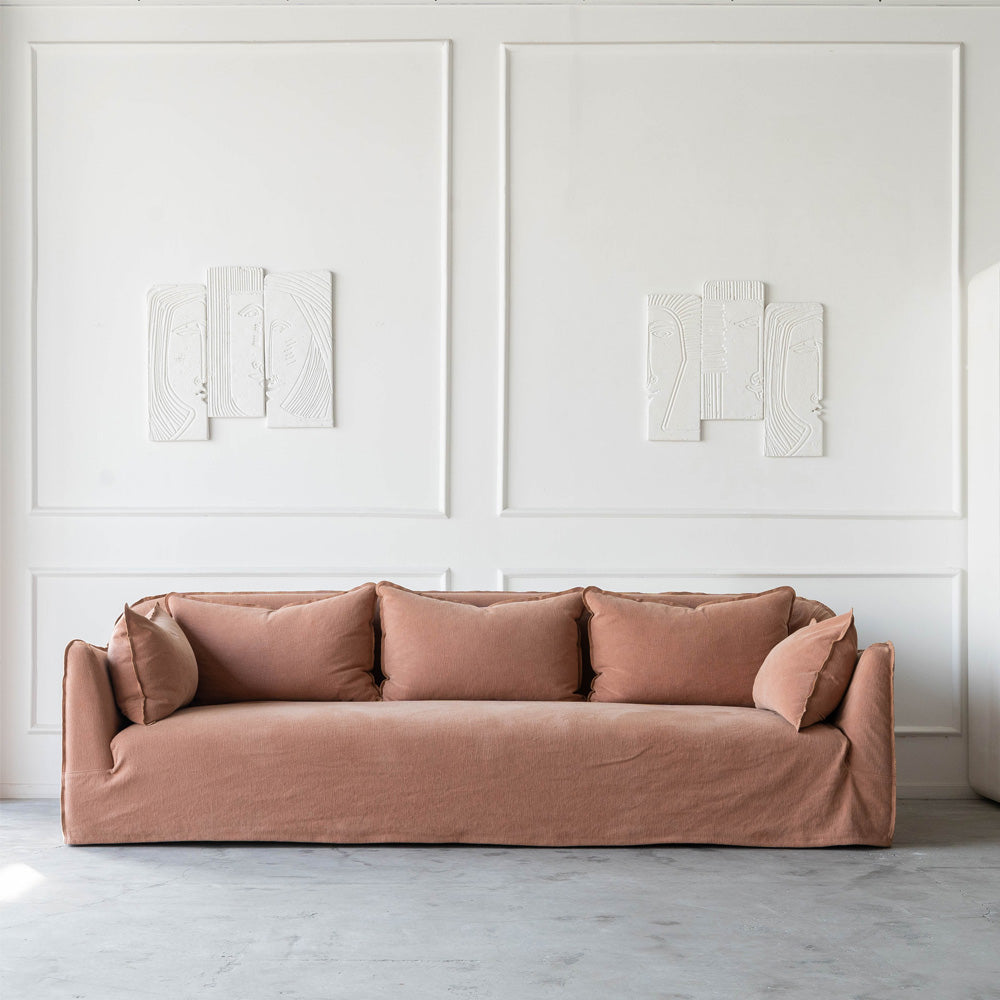 Clara Sofa- Light orange - Sofa - WS Living Furniture Furniture Store in Dubai