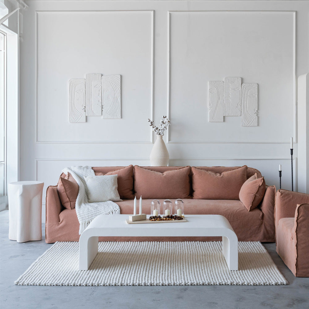 Clara Sofa- Light orange - Sofa - WS Living Furniture Furniture Store in Dubai