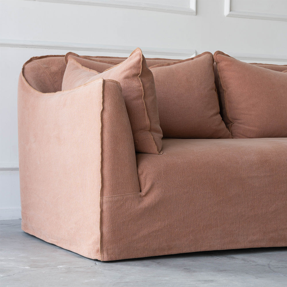 Clara Sofa- Light orange - Sofa - WS Living Furniture Furniture Store in Dubai