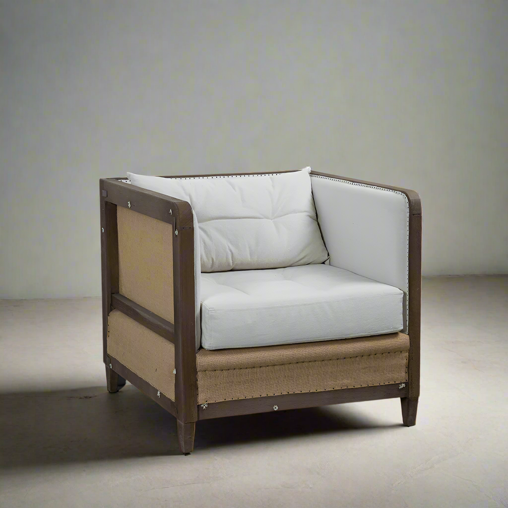 Deconstructed Arm Chair Deconstructed Gray Roll Arm Chair Antique - Main Image