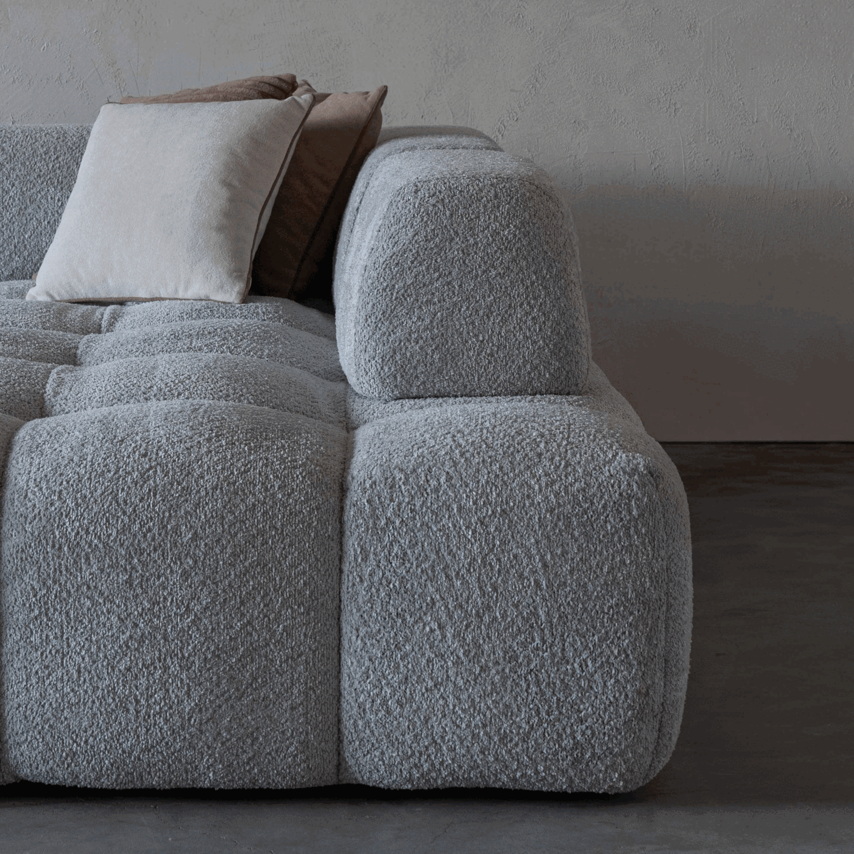 Harmony Light Grey Modern Corner & L Shape | Extendable Sofa - Sofas - WS Living Furniture Furniture Store in Dubai