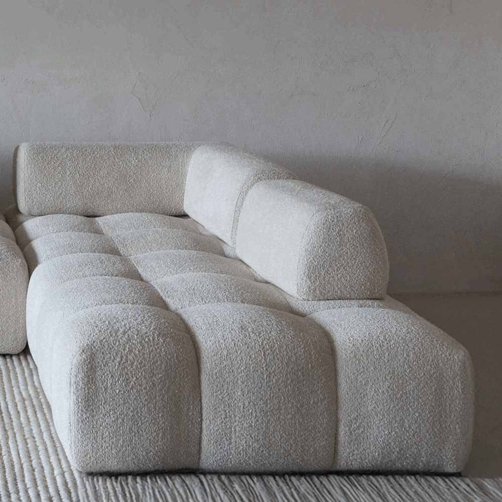 Harmony Modern White Corner & L Shape | Extendable Sofa - Sofas - WS Living Furniture Furniture Store in Dubai