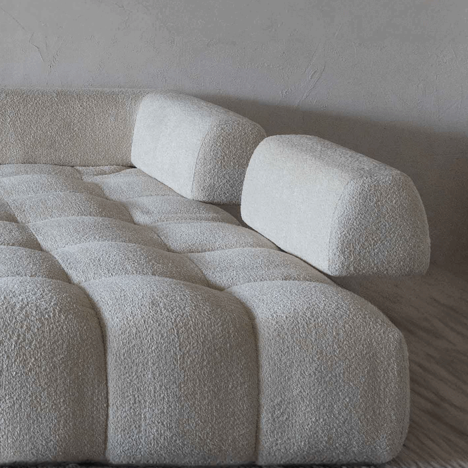 Lama Modern White Corner | L Shape Extendable Sofa - Sofas - WS Living Furniture Furniture Store in Dubai