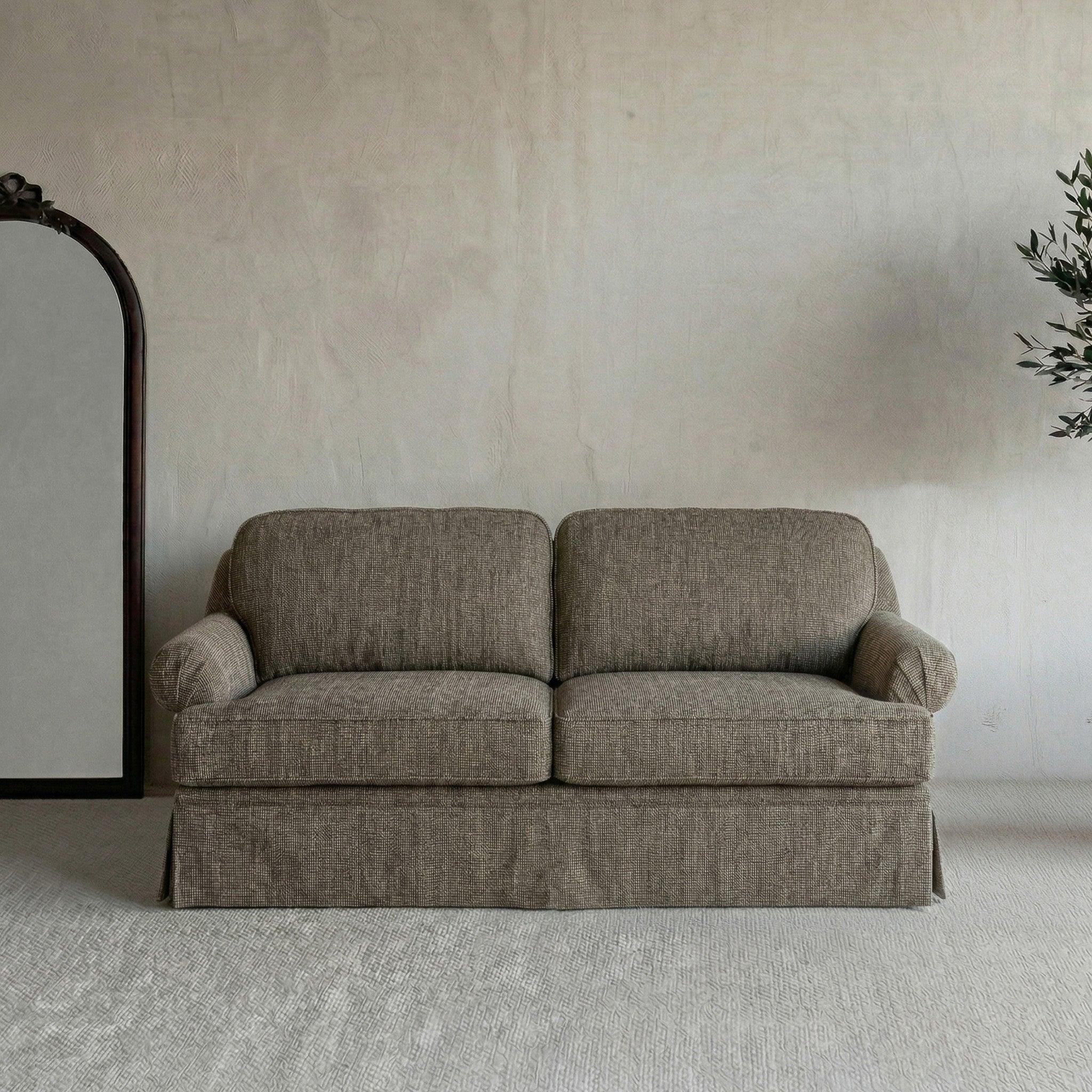 Godfather Classic Contemporary 2 Seater Sofa - Brown