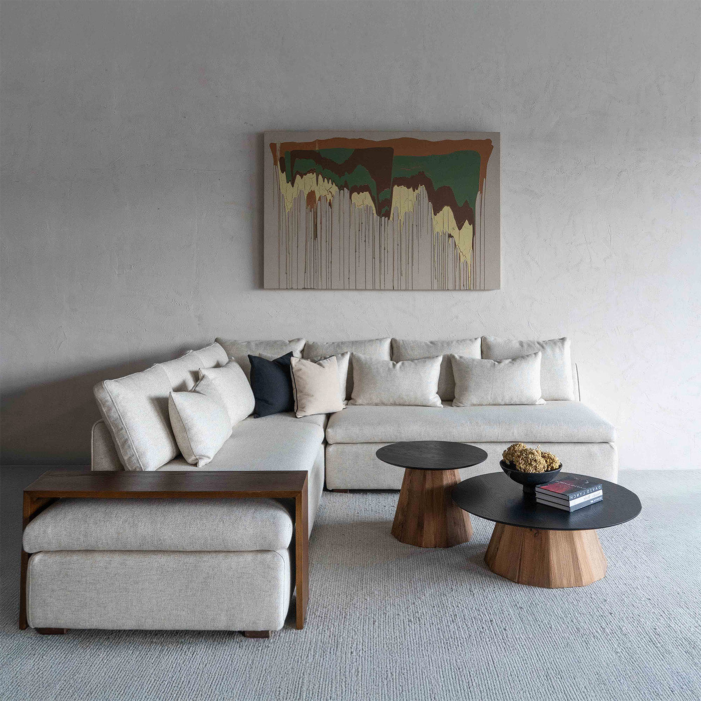 Sultan L Shape Sofa Set Light Grey with Nesting Table - Sofas - WS Living Furniture  Furniture Store in Dubai