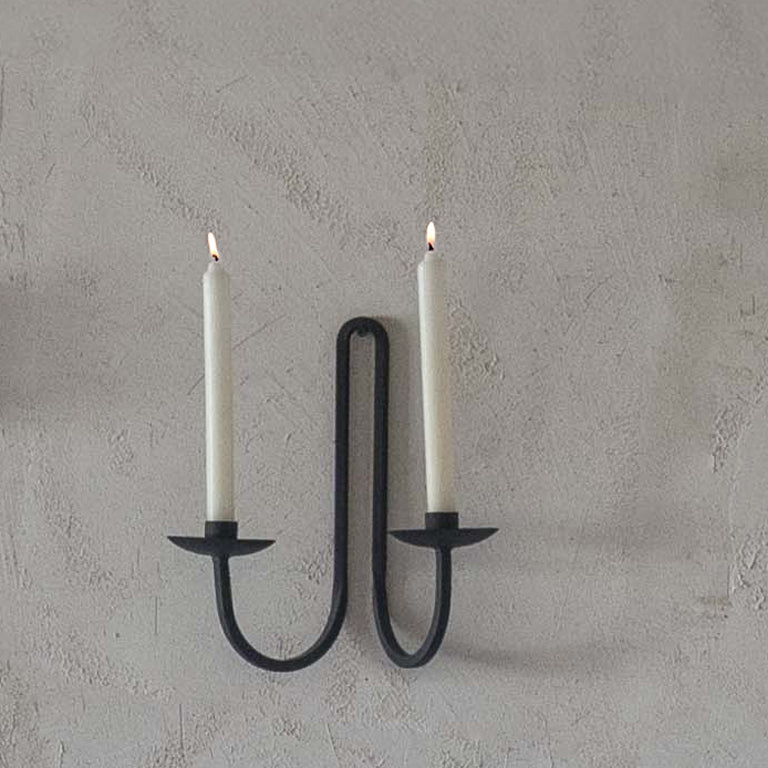 Nior Handcrafted Iron Hanging Wall Candle Holder - - WS Living Furniture Furniture Store in Dubai