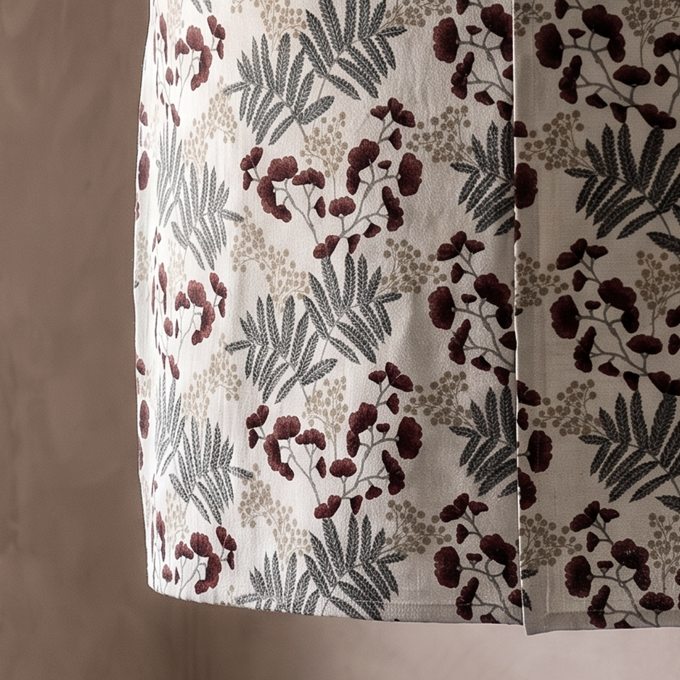 Ikou Floral Minimalist Fabric Pendant Lamp